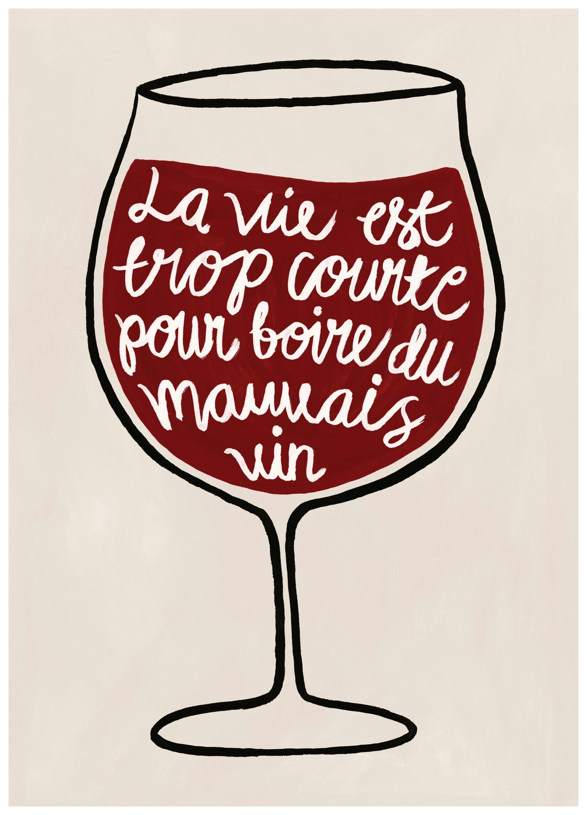 Prints - La vie est Trop Courte Print (50x70 cm) - Art prints