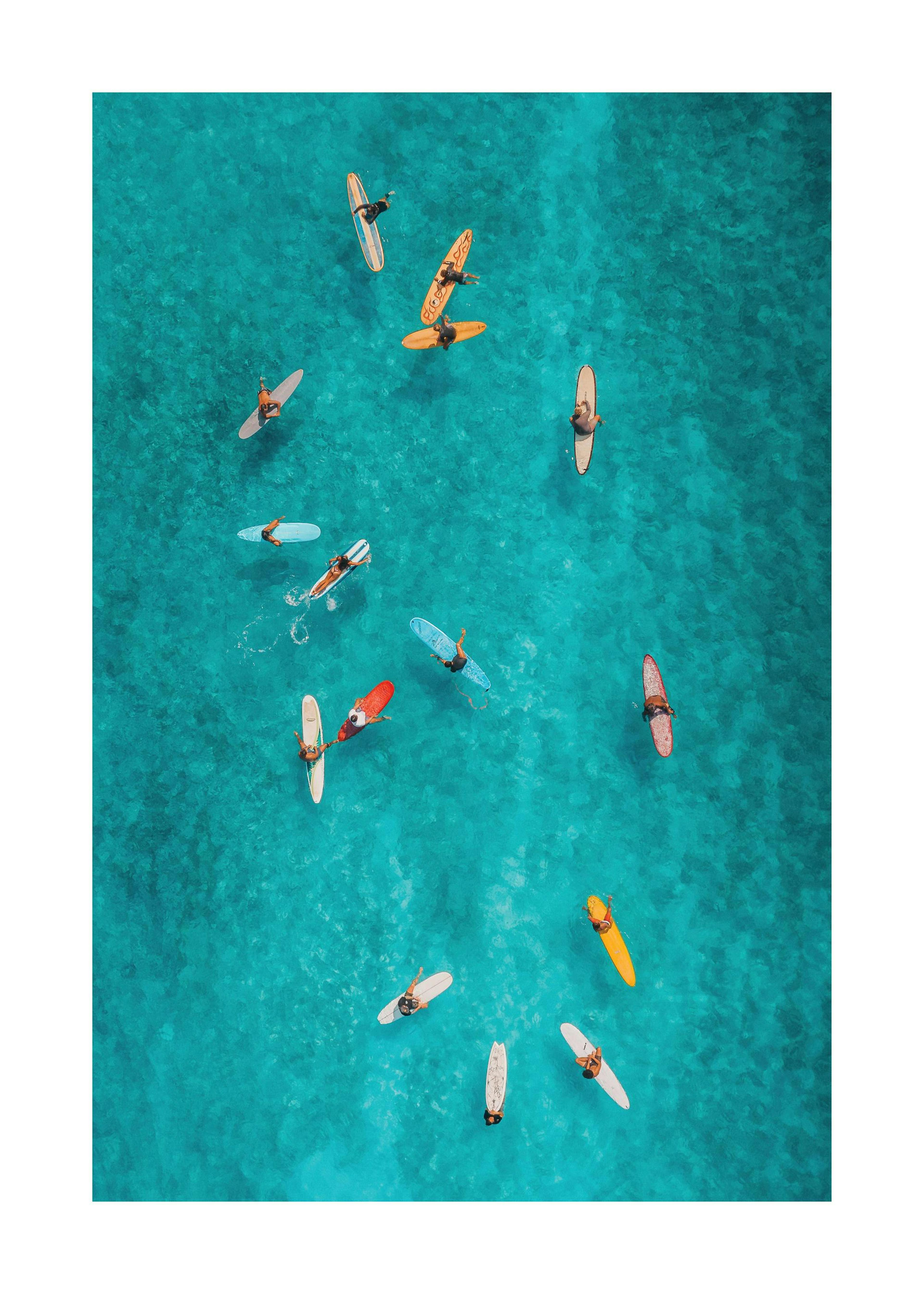 Surfers from Above Print 0