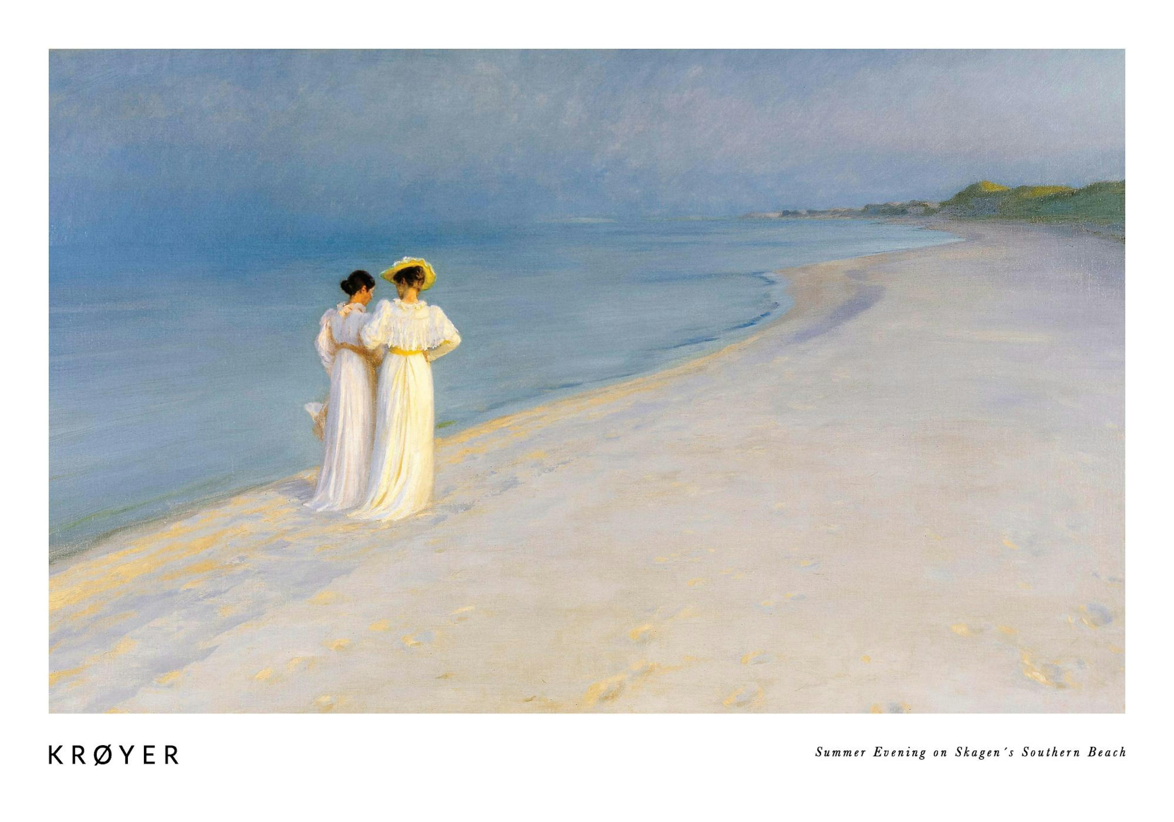 Krøyer - Summer Evening on Skagen's Southern Beach Poster