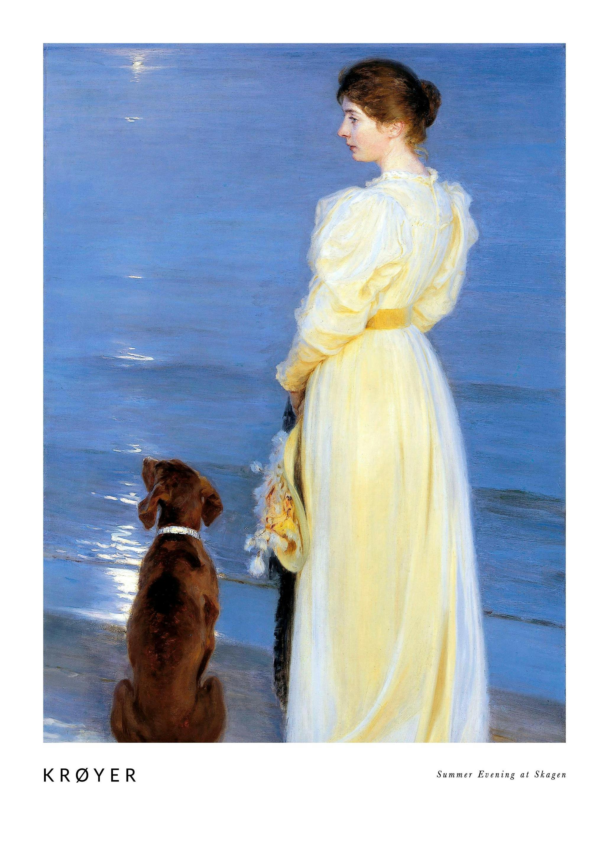 Prints - Krøyer - Summer Evening at Skagen Print (30x40 cm) - Paintings by famous painters