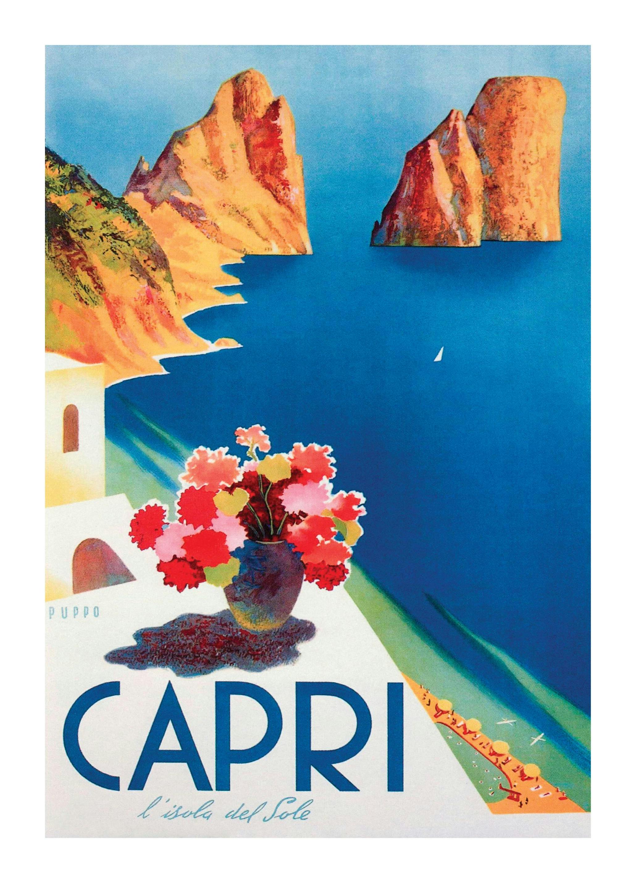 Capri Travel Plakat (30x40 cm)- Plakaty retro