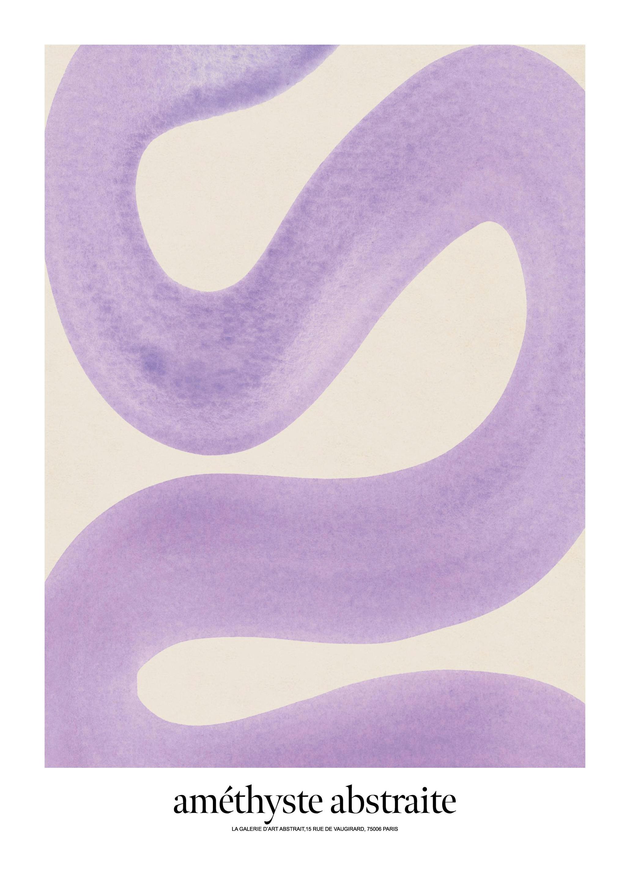 Améthyste Abstraite Poster (50x70 cm)