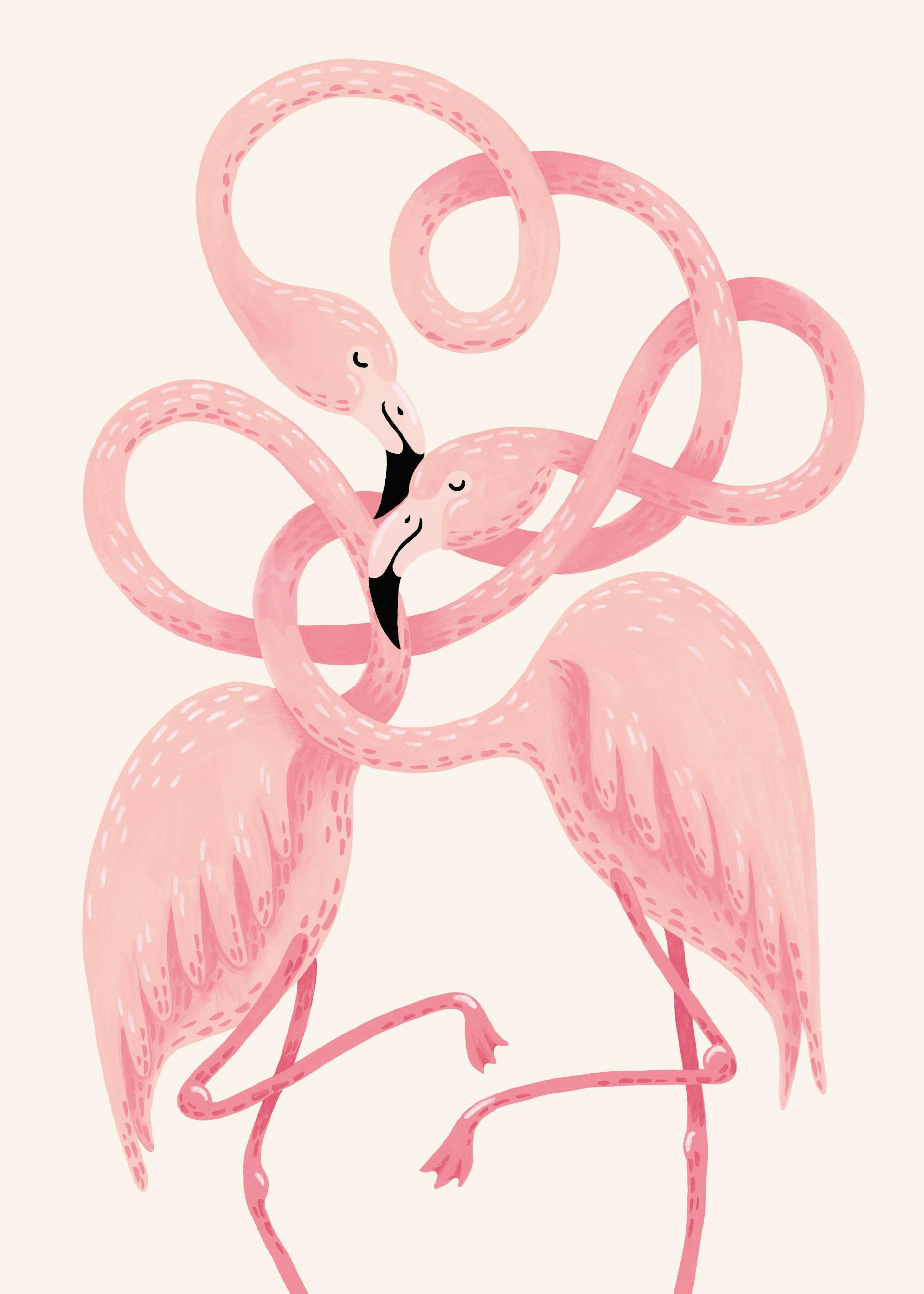 Flamingo Couple Print 0