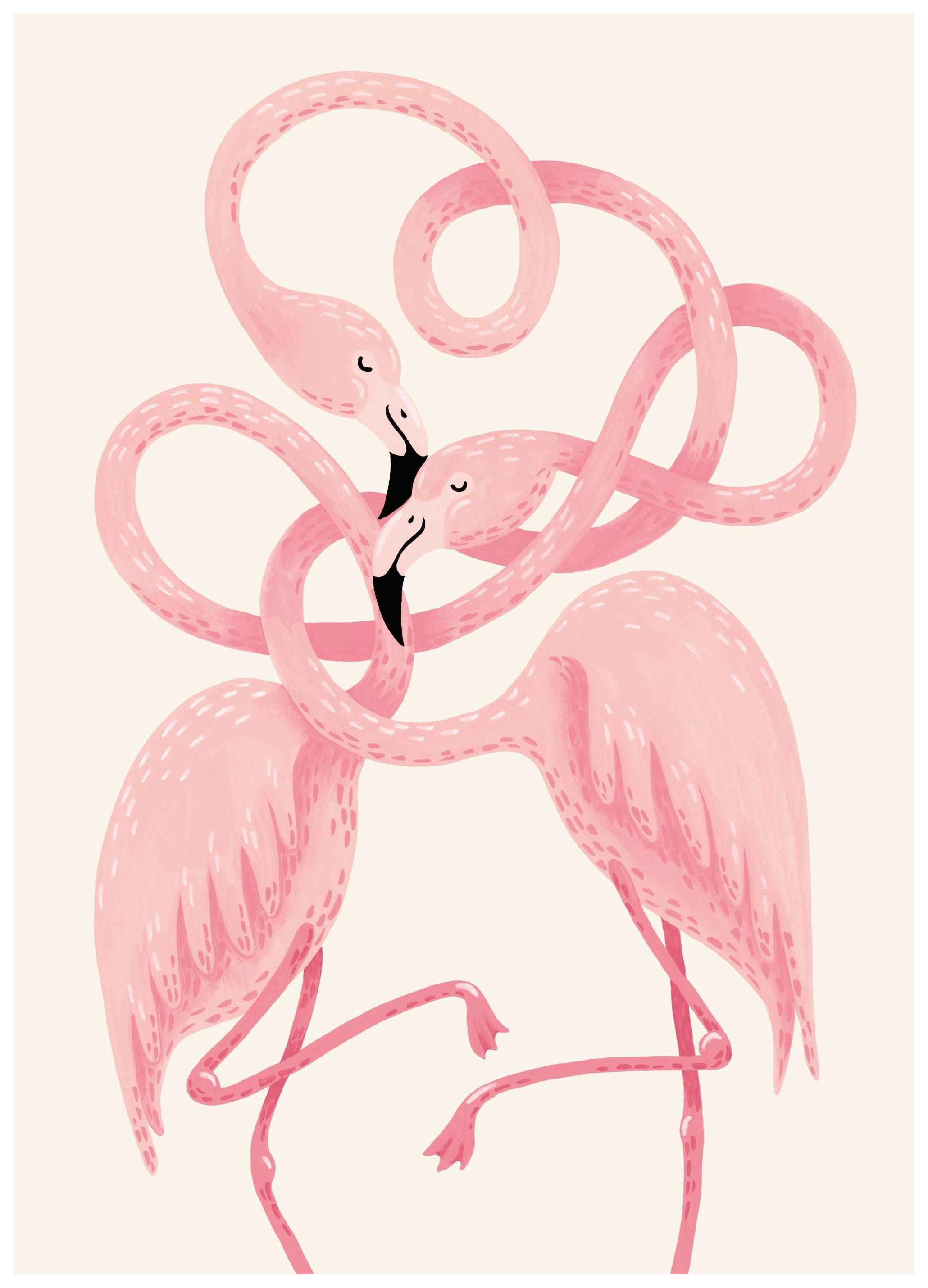 Flamingo Couple Print (21x30 cm)