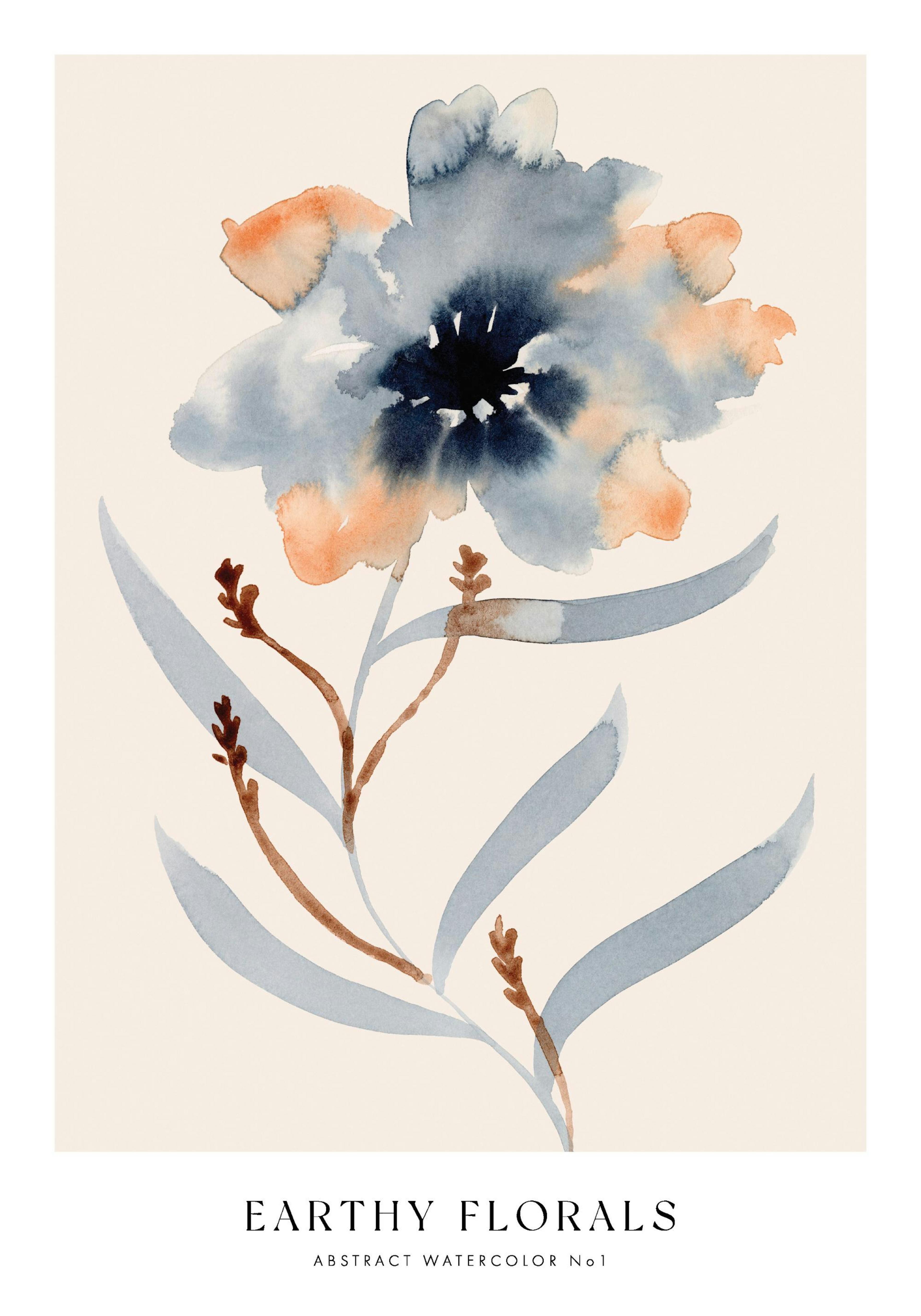 Earthy Florals No1 Poster