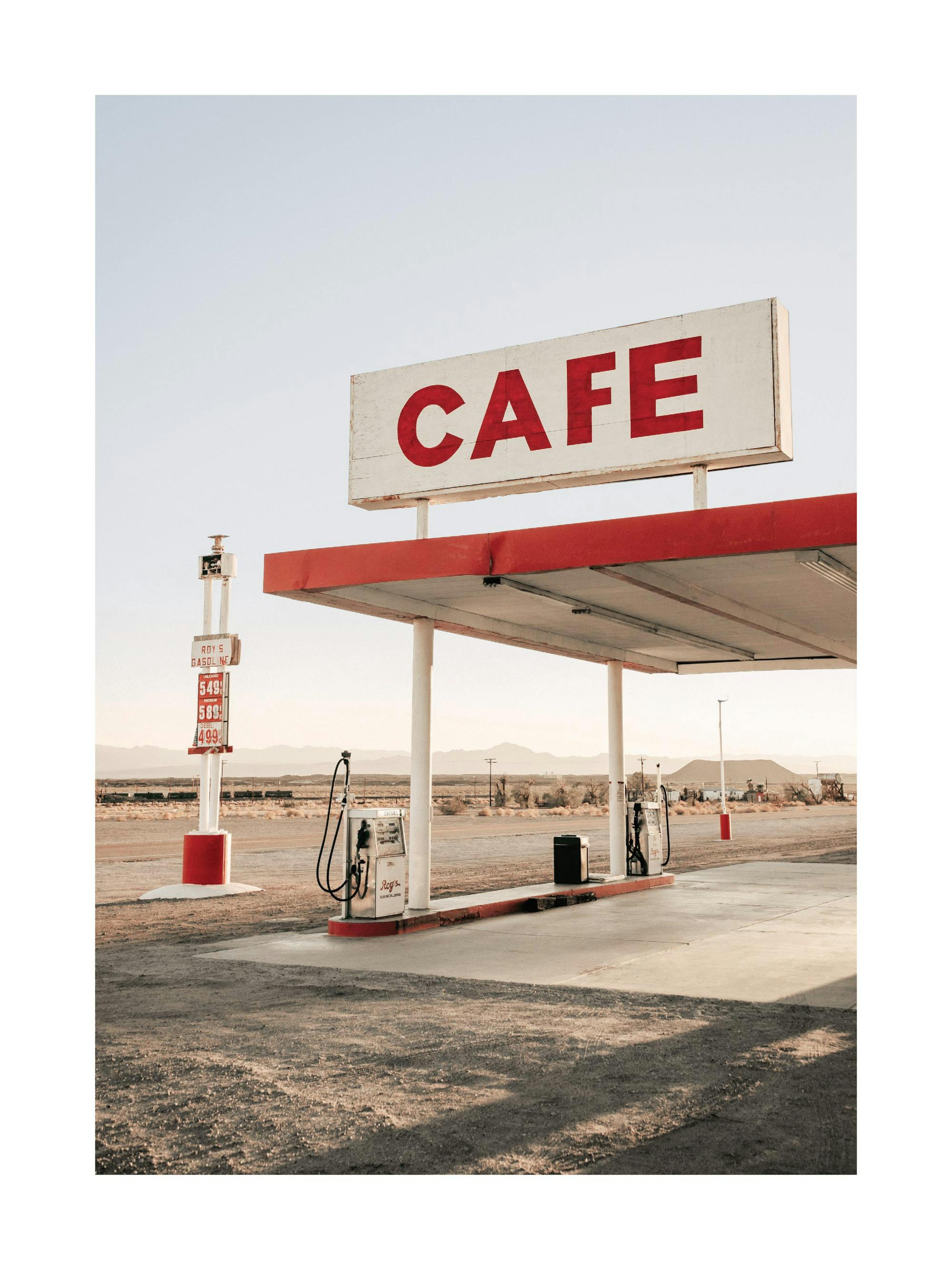 Gas Station Cafe Poster