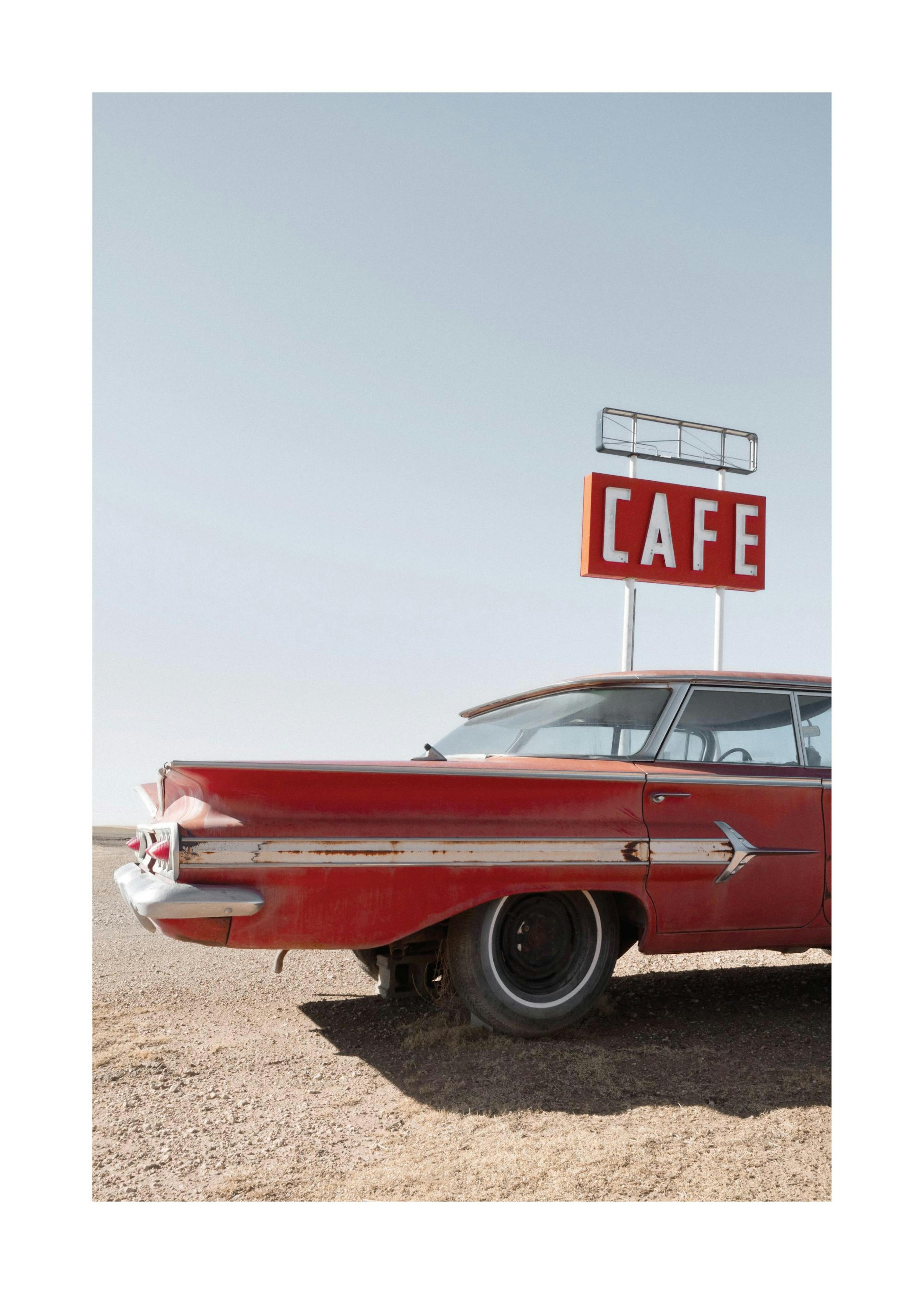 Red Classic Car Print 0