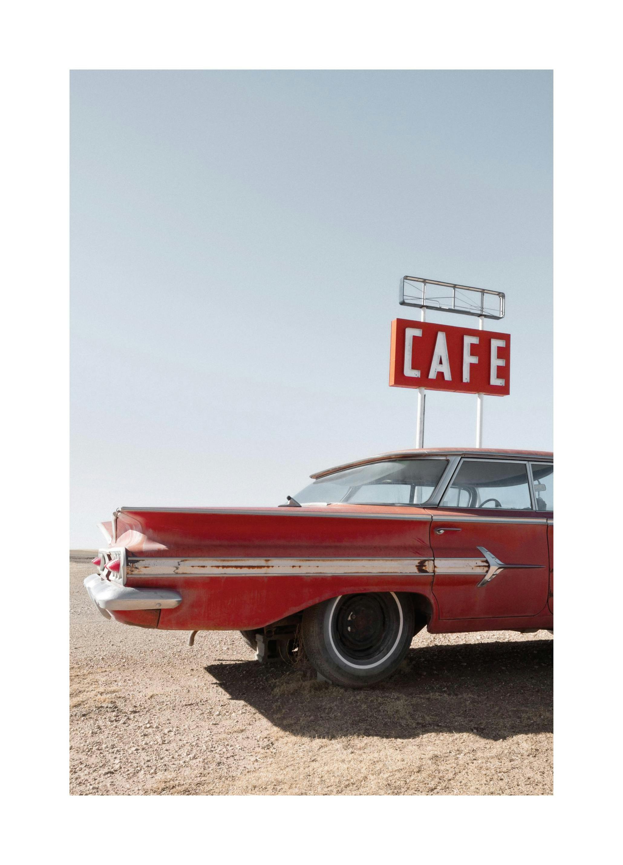 Red Classic Car Affiche (30x40 cm)