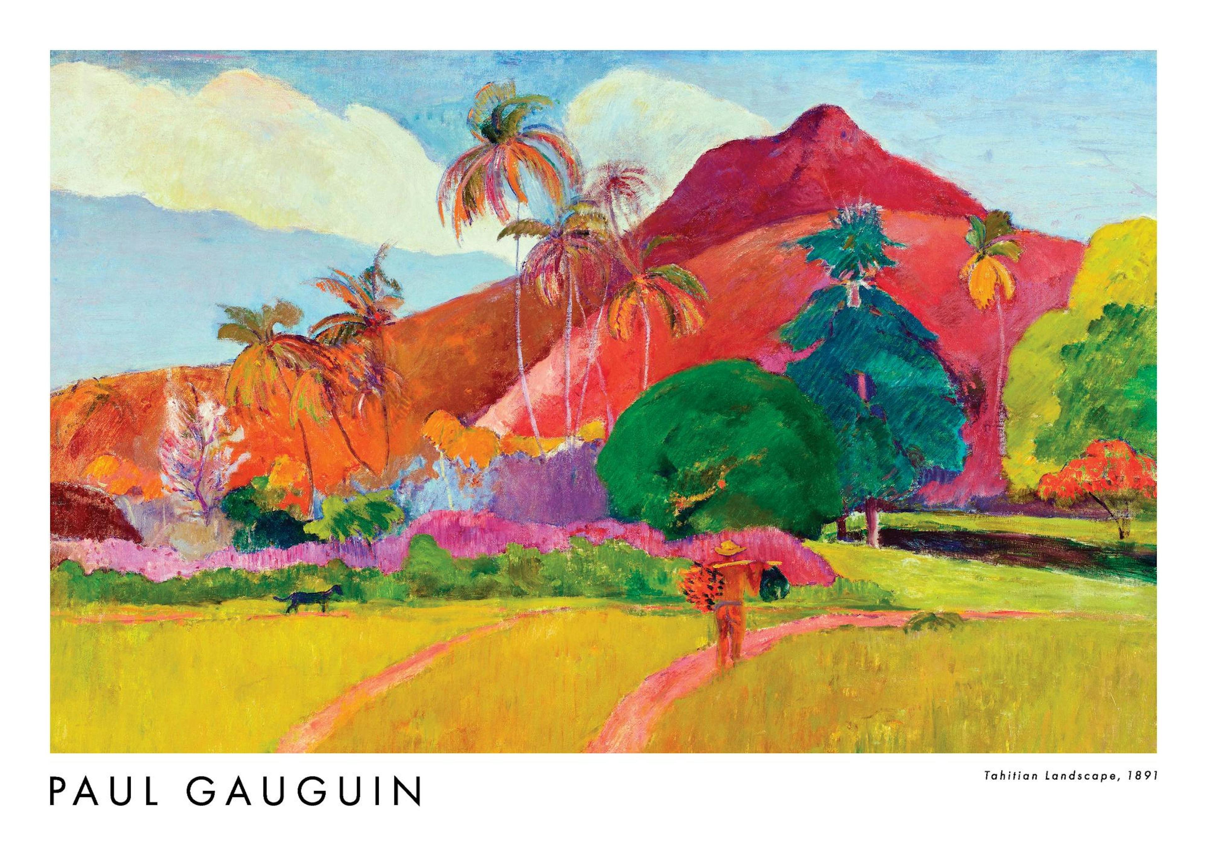 Paul Gauguin - Tahitian Landscape Affiche