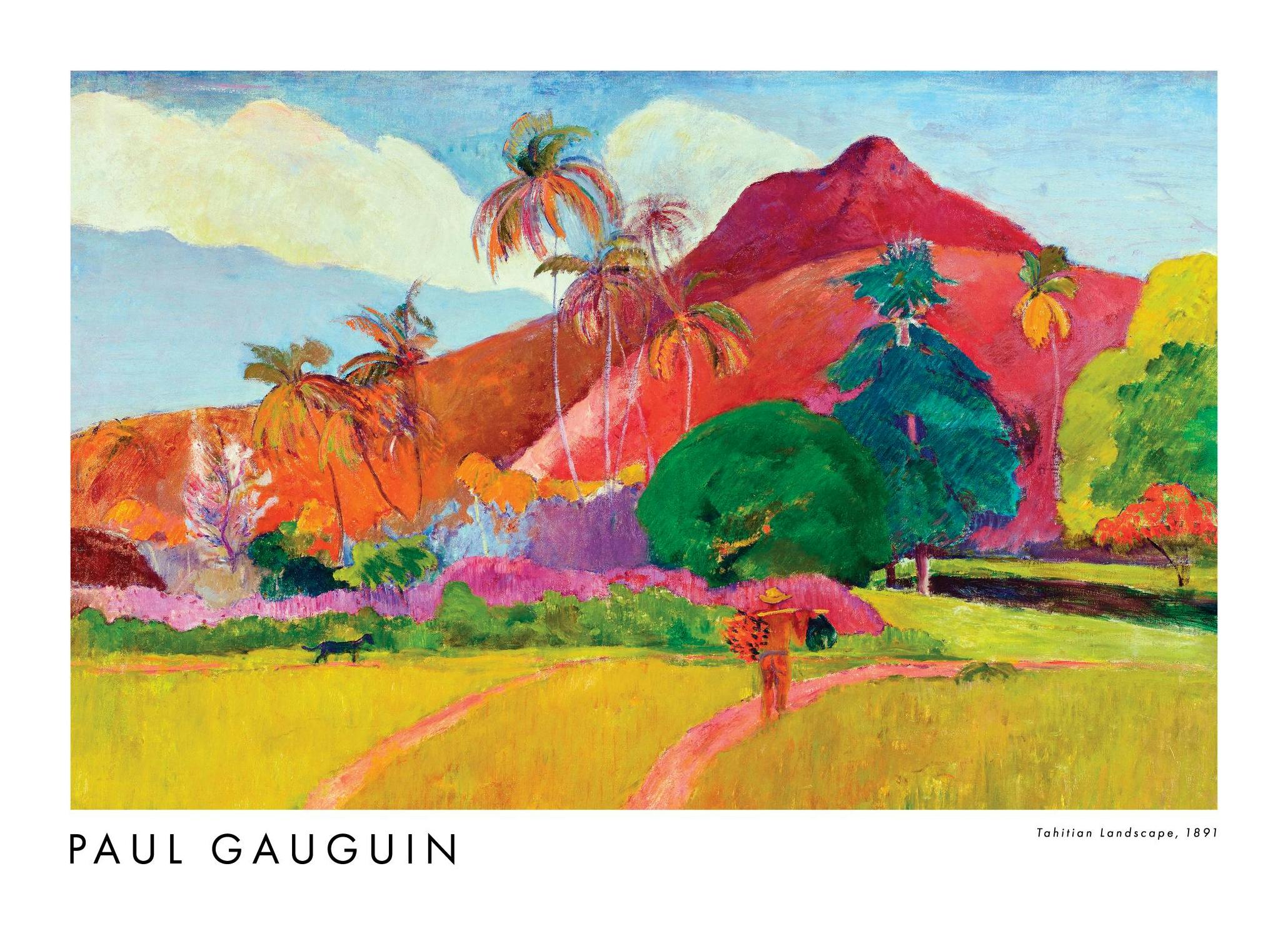 Paul Gauguin - Tahitian Landscape Poster (50x70 cm)