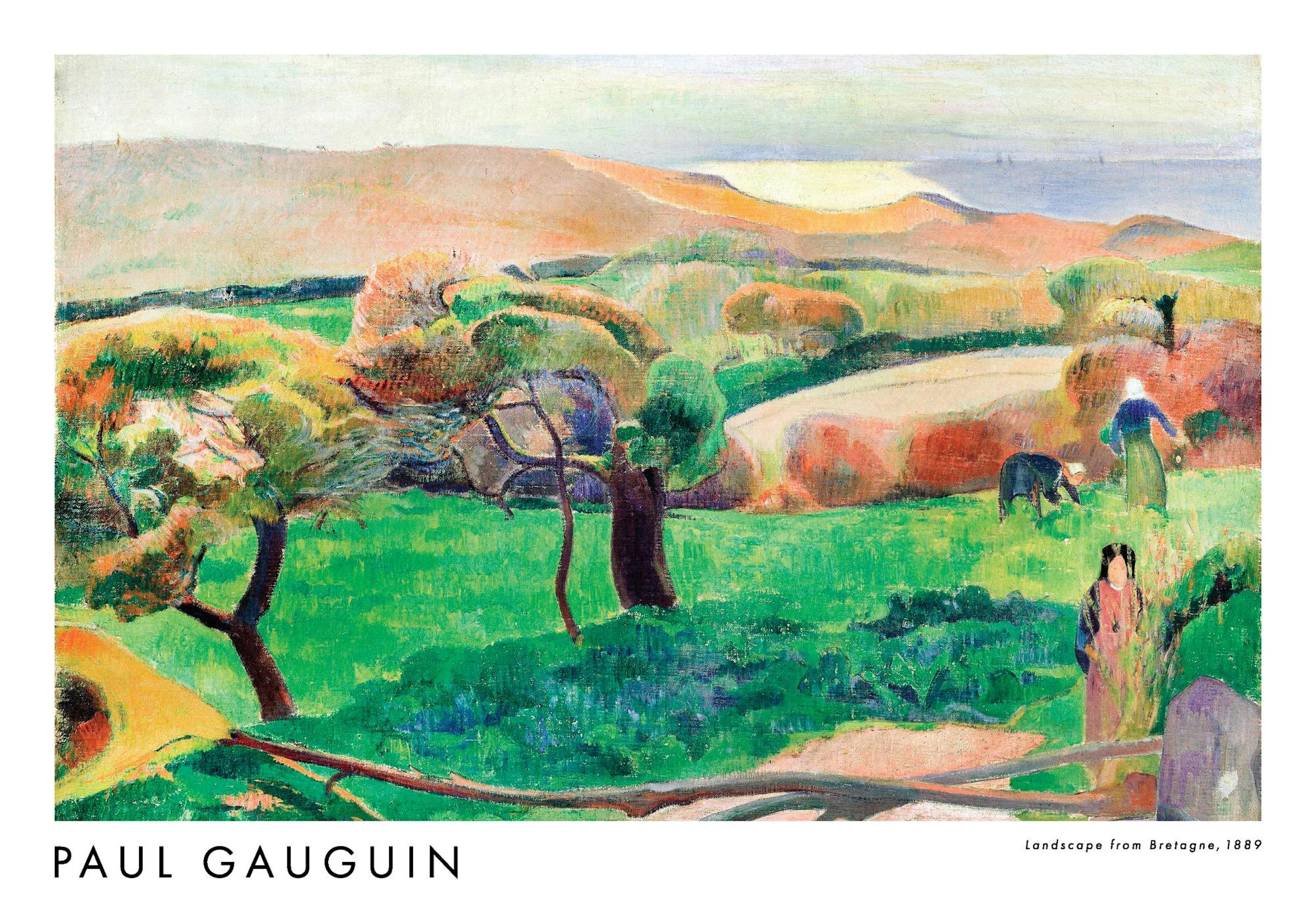 Paul Gauguin - Landscape from Bretagne Plagát