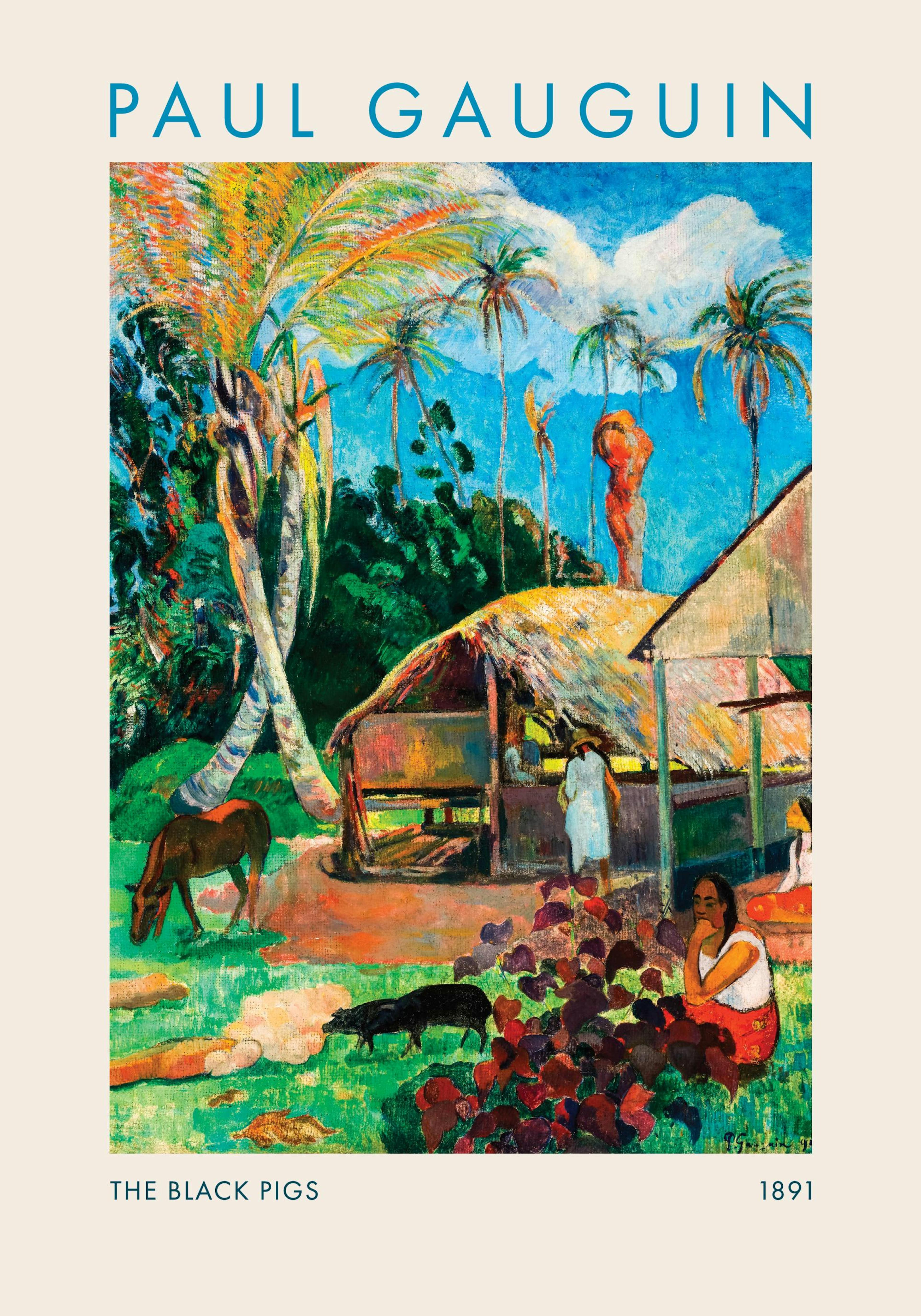 Paul Gauguin - The Black Pigs Poster
