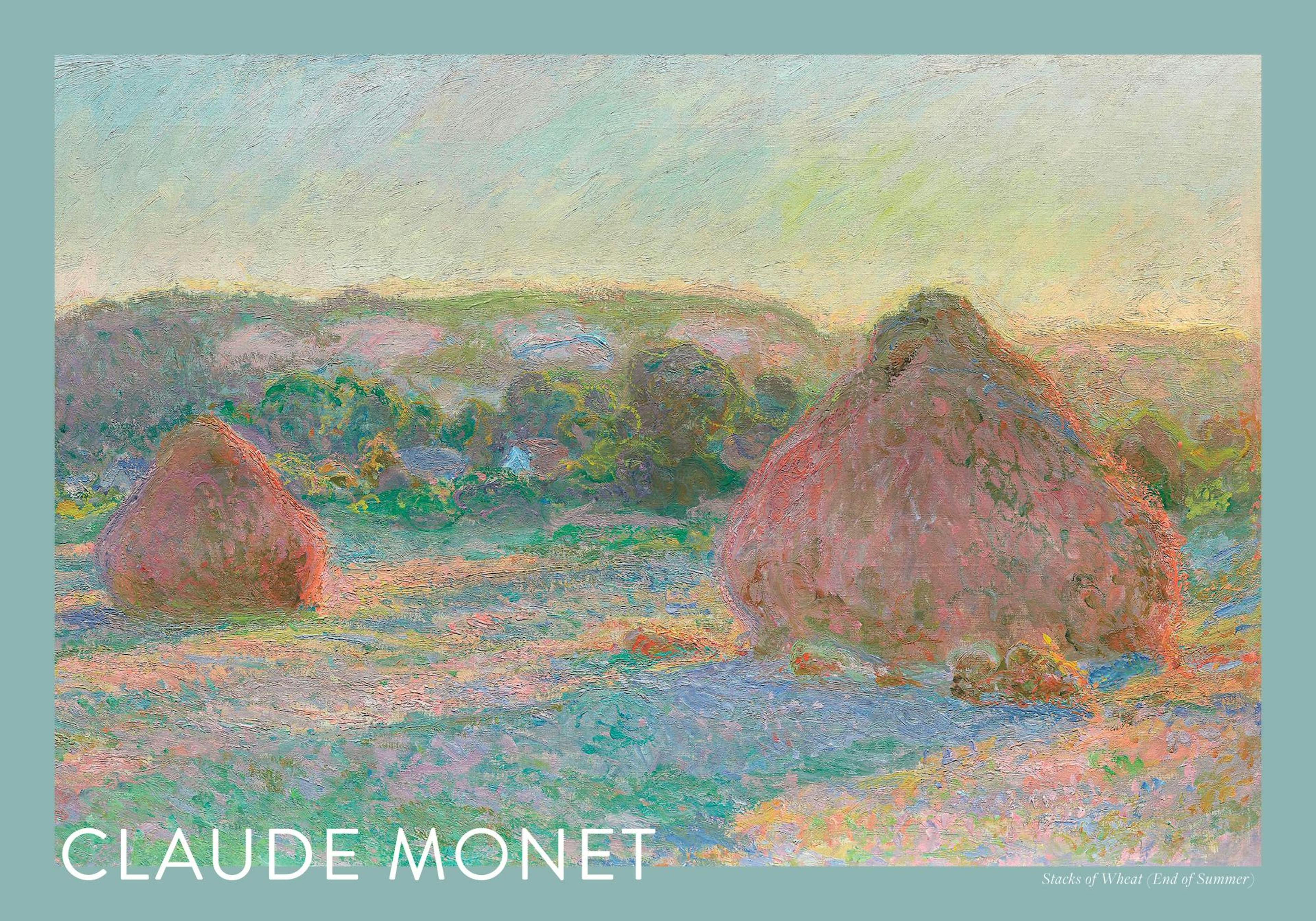 Monet - Stacks of Wheat (End of Summer) Print