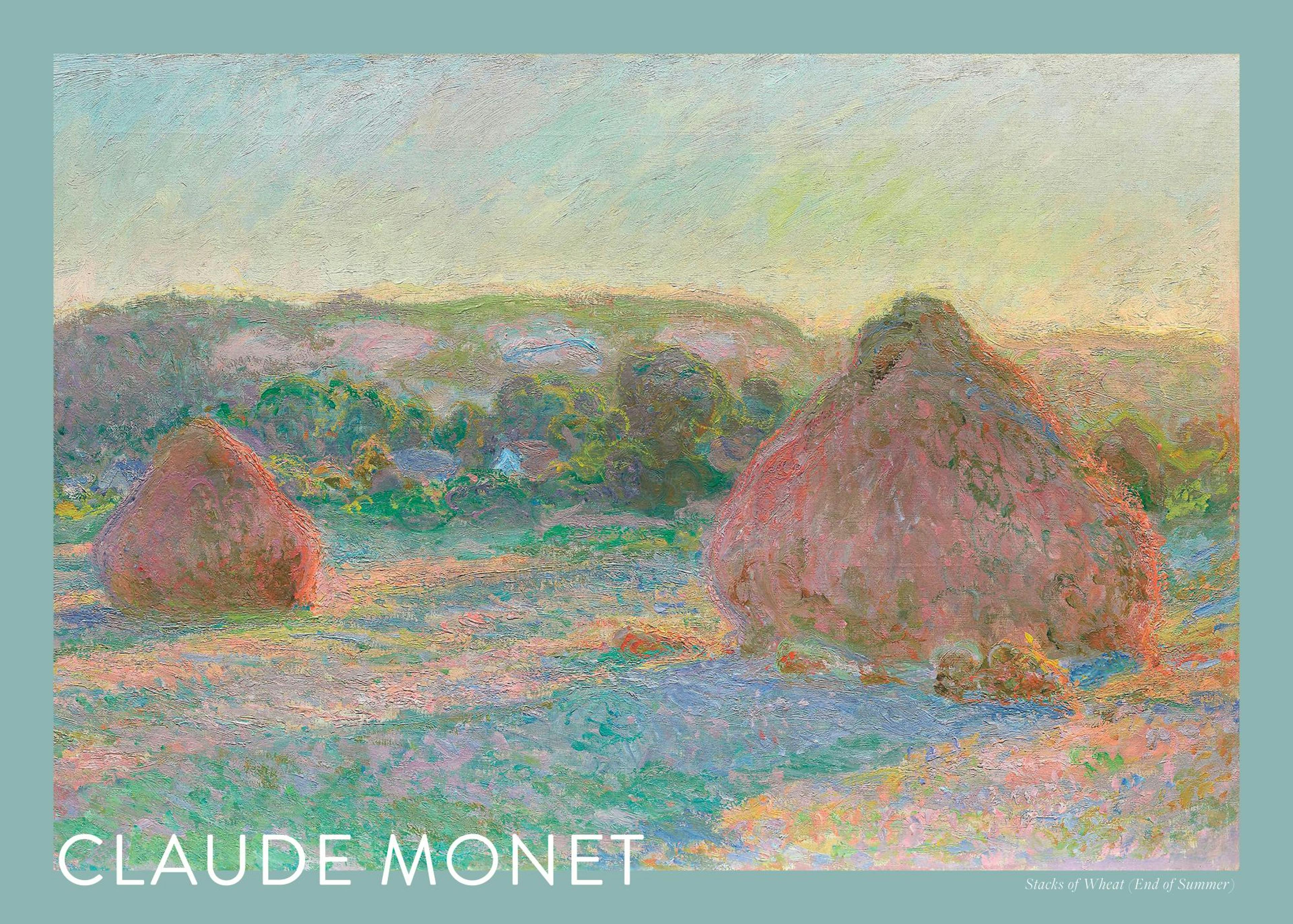 Monet - Stacks of Wheat (End of Summer) Print 0
