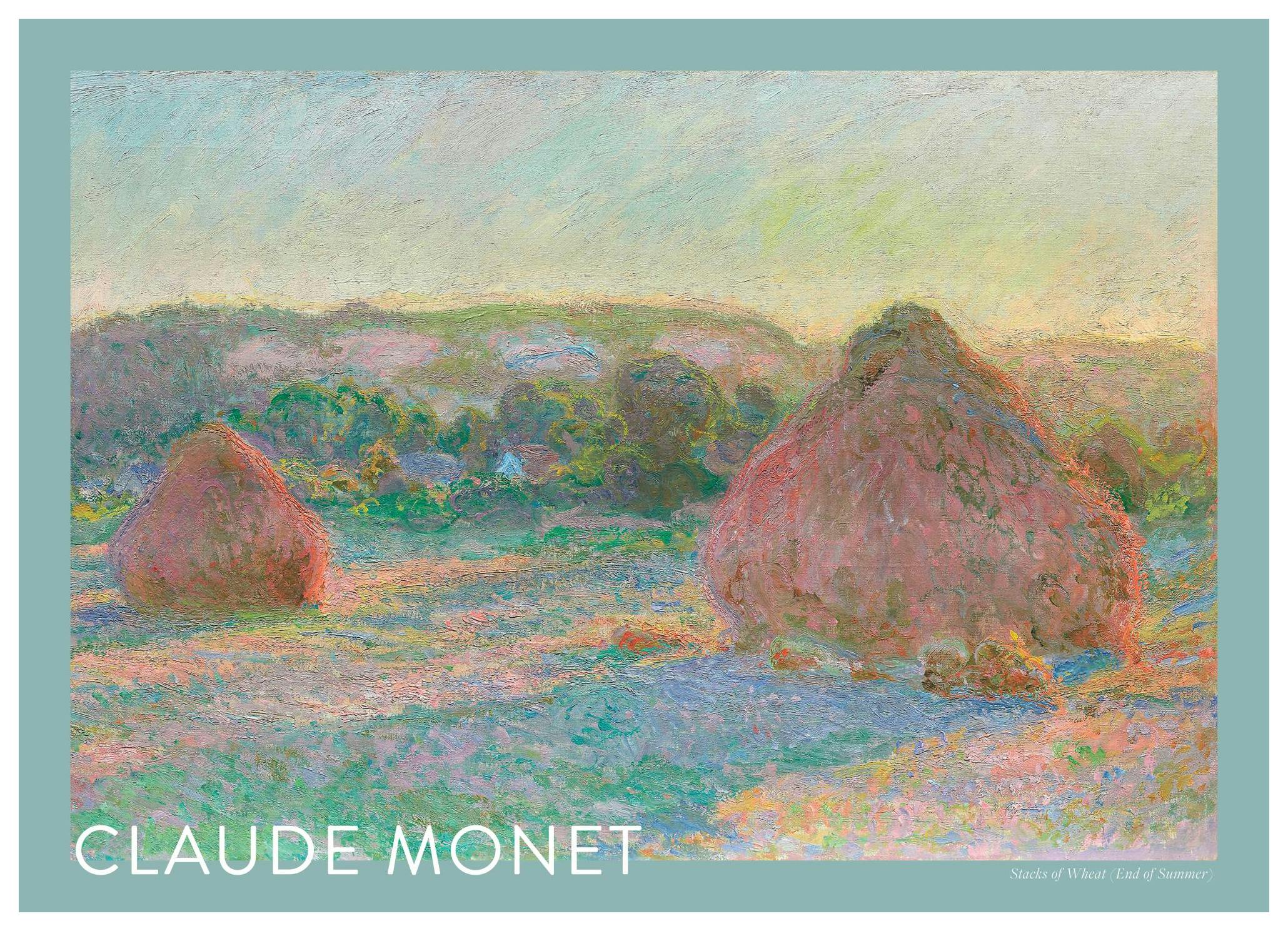 Monet - Stacks of Wheat (End of Summer) Plakat (21x30 cm) - Plakater > Malerier fra kjente kunstnere > Monet Plakat