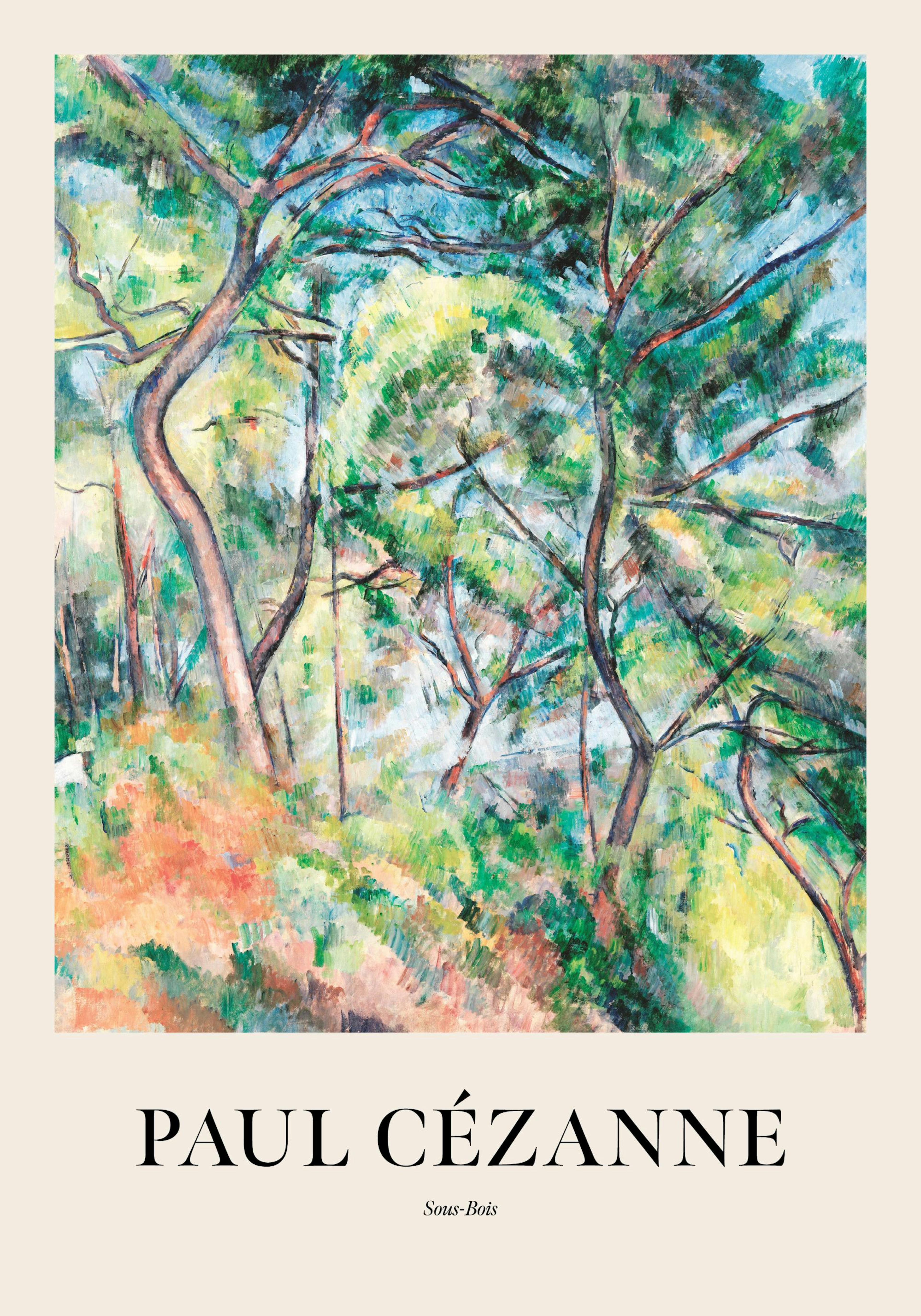 Paul Cézanne - Sous-Bois Plagát