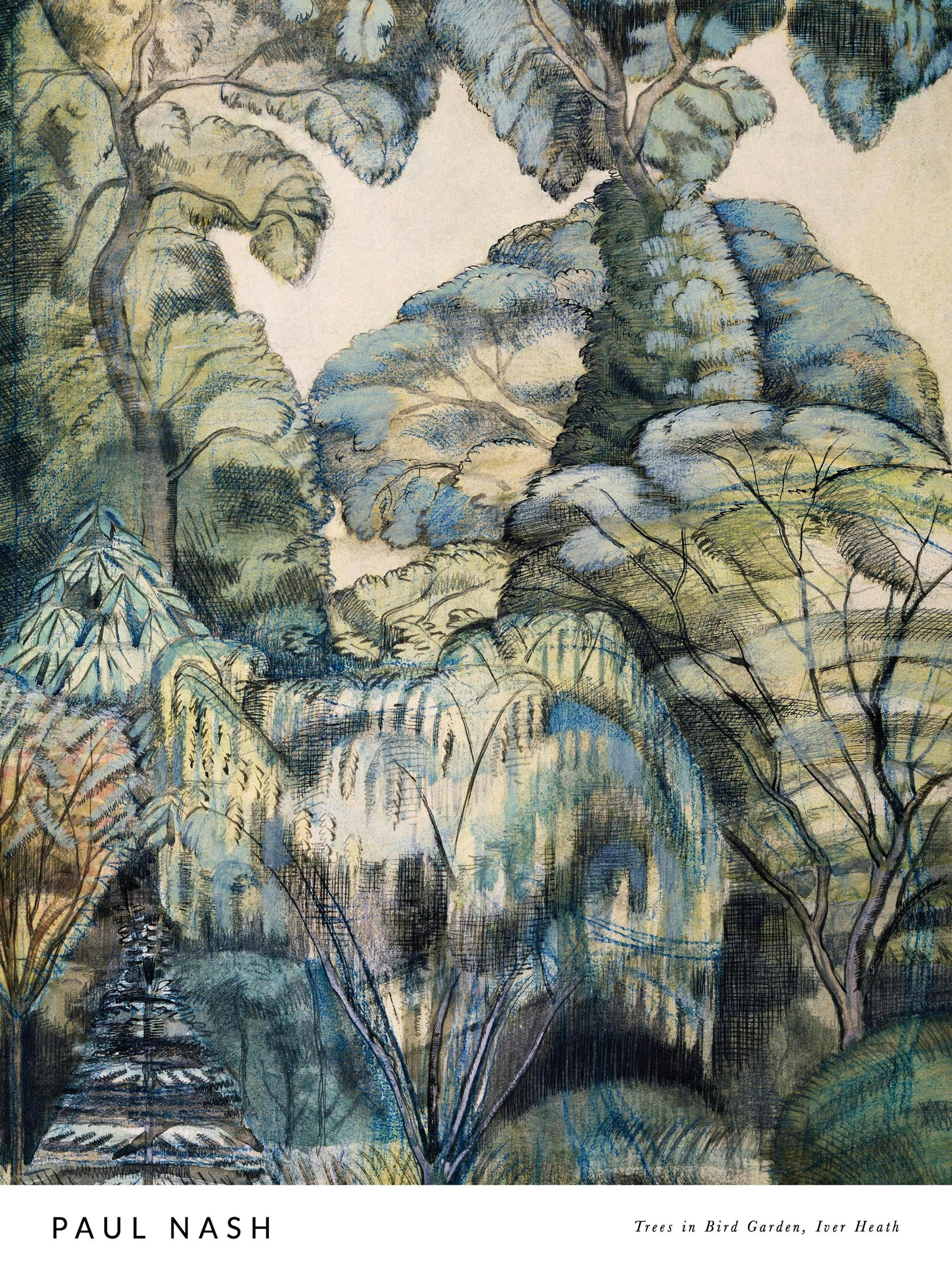 Paul Nash - Trees in Bird Garden, Iver Heath Affiche