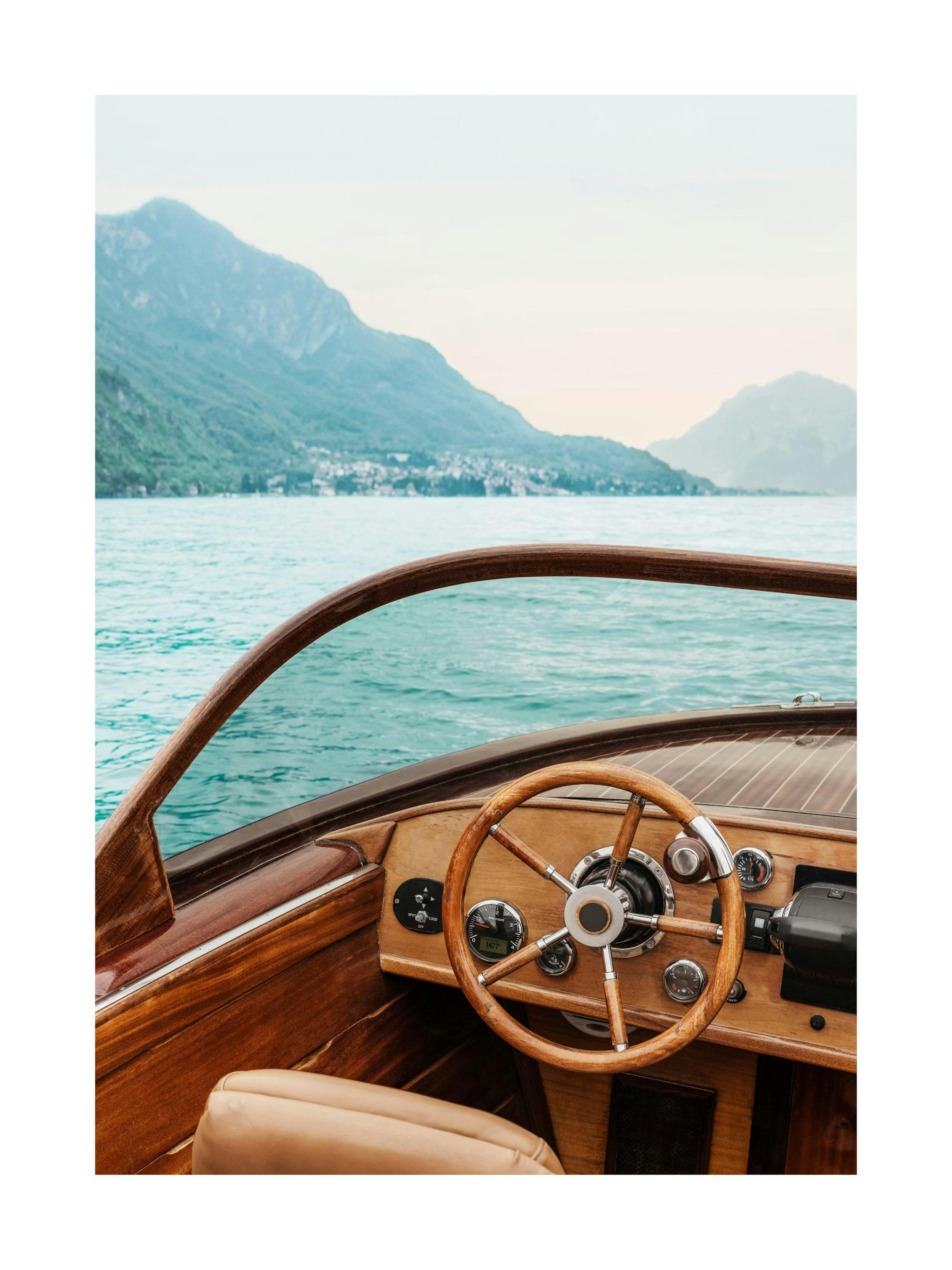 Boat on Lake Como No1 Poster
