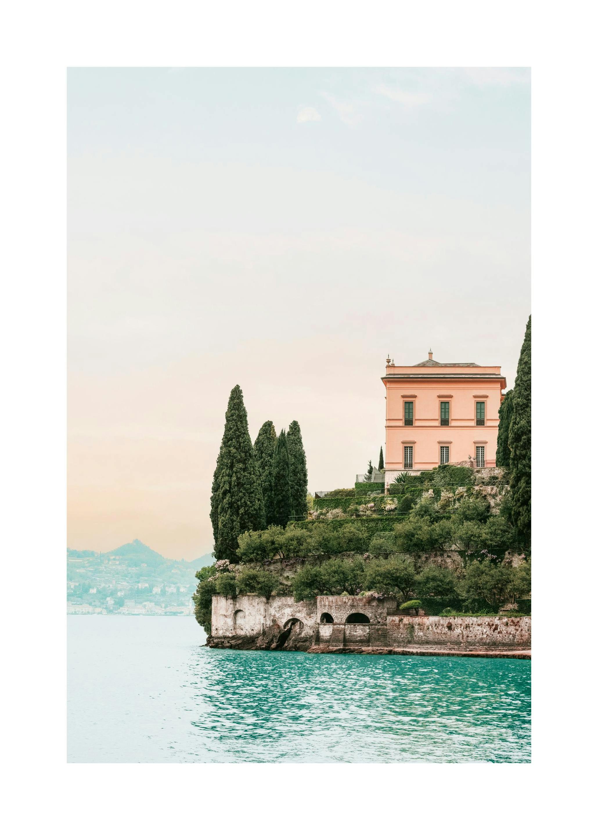 Villa Cipressi Poster (50x70 cm) -  Poster mit Meeresmotiven