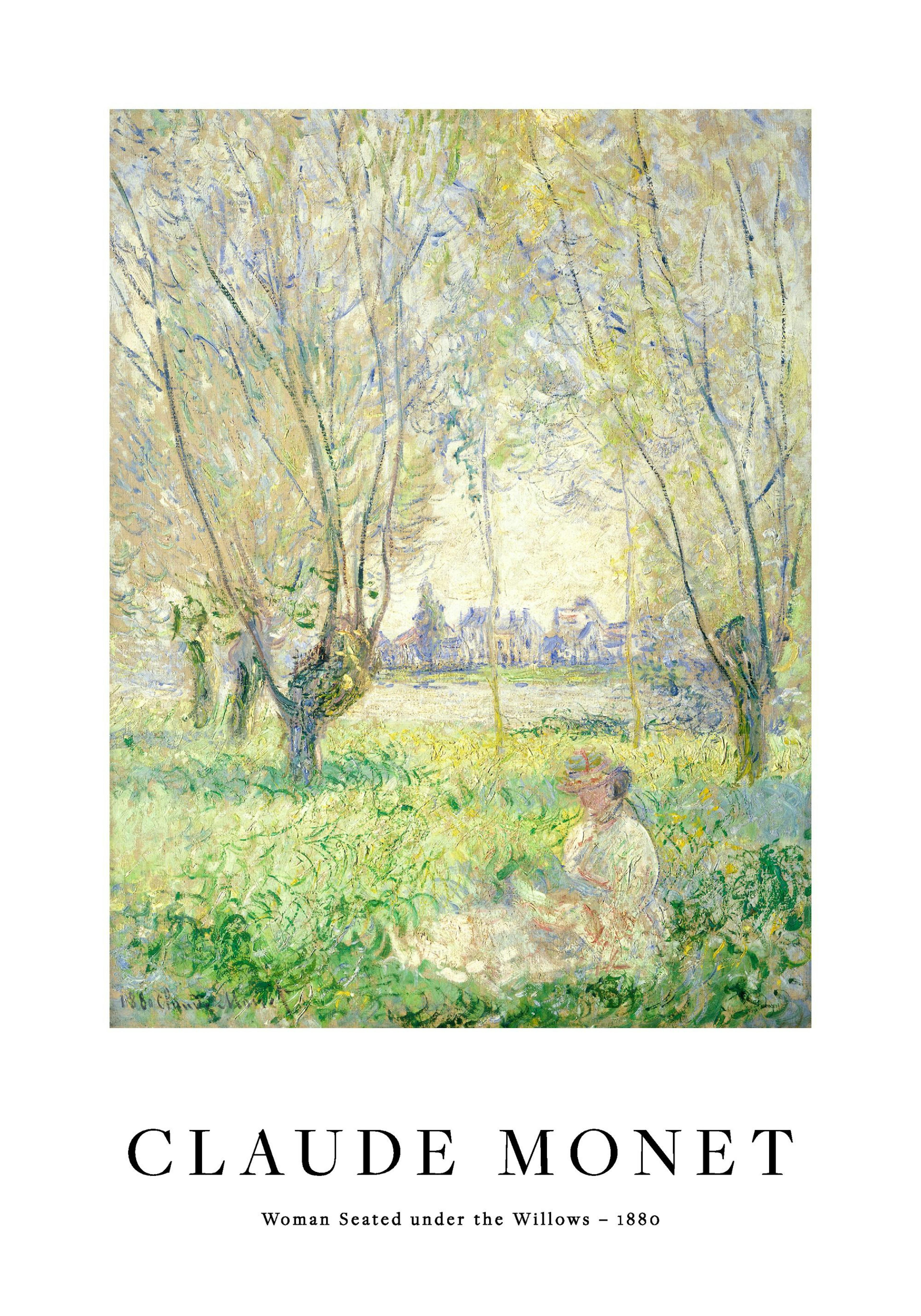 Monet - Woman Seated under the Willows Print