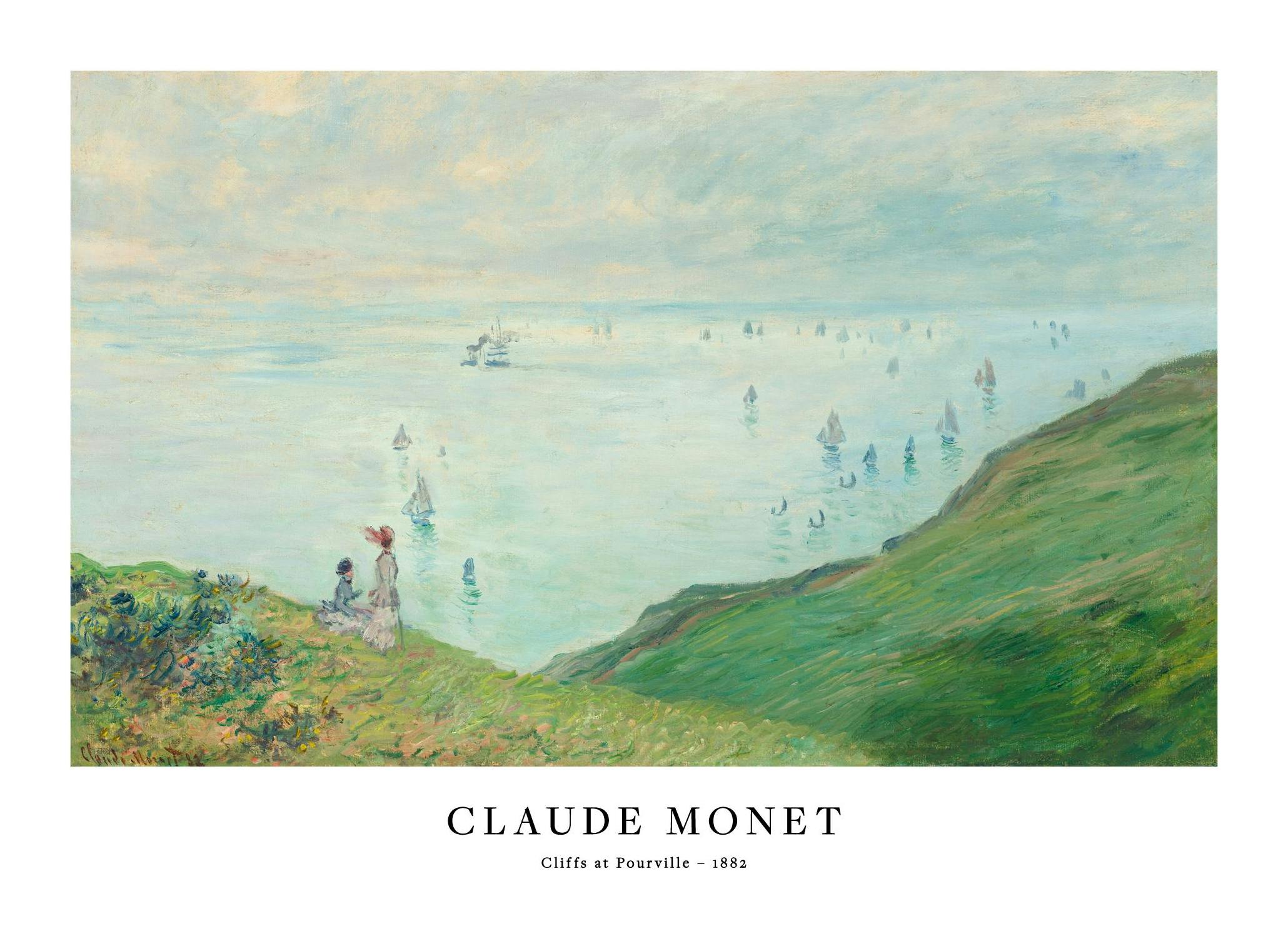 Prints - Monet - Cliffs at Pourville Print (21x30 cm) - Monet Prints