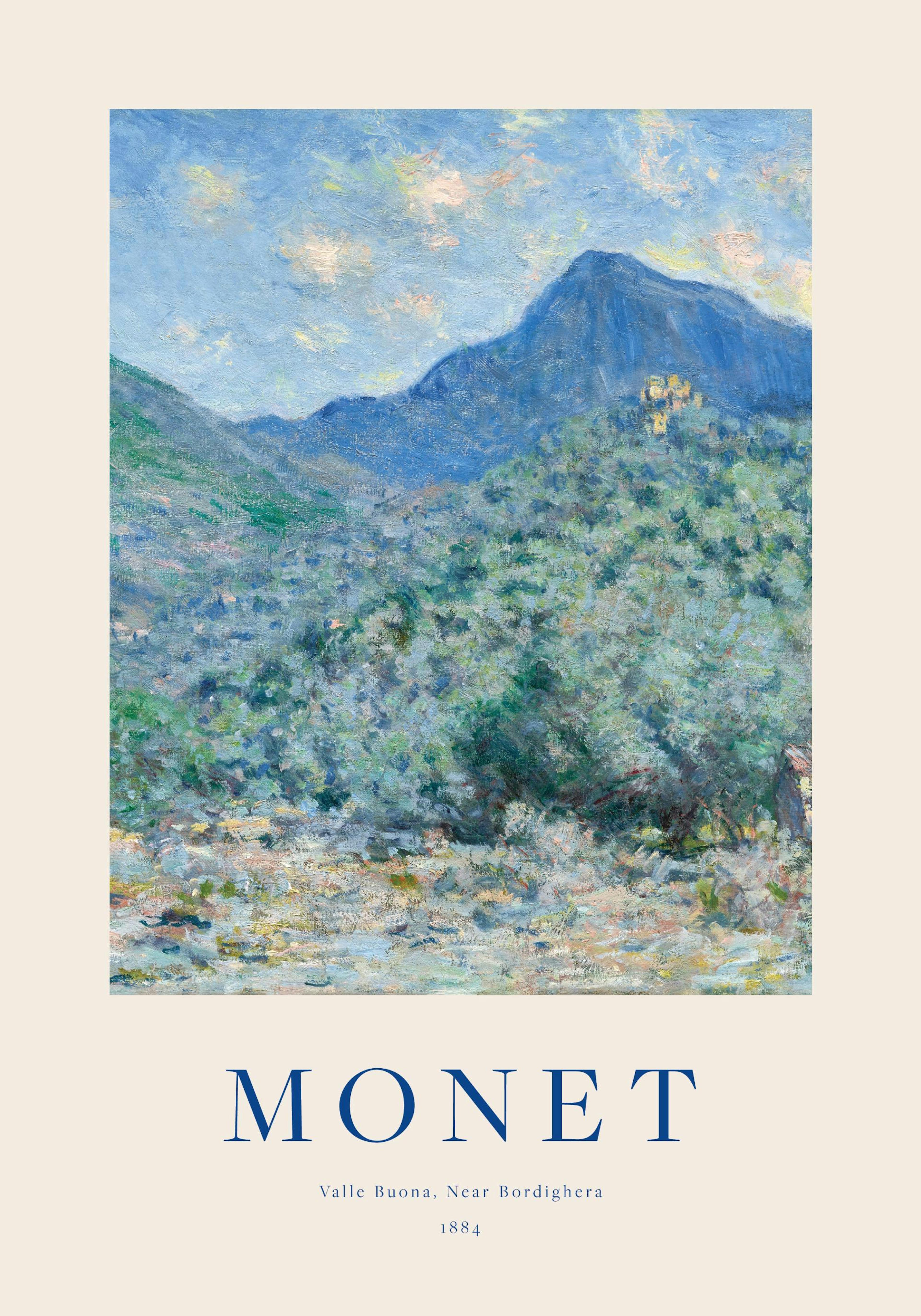 Monet - Valle Buona, Near Bordighera Print