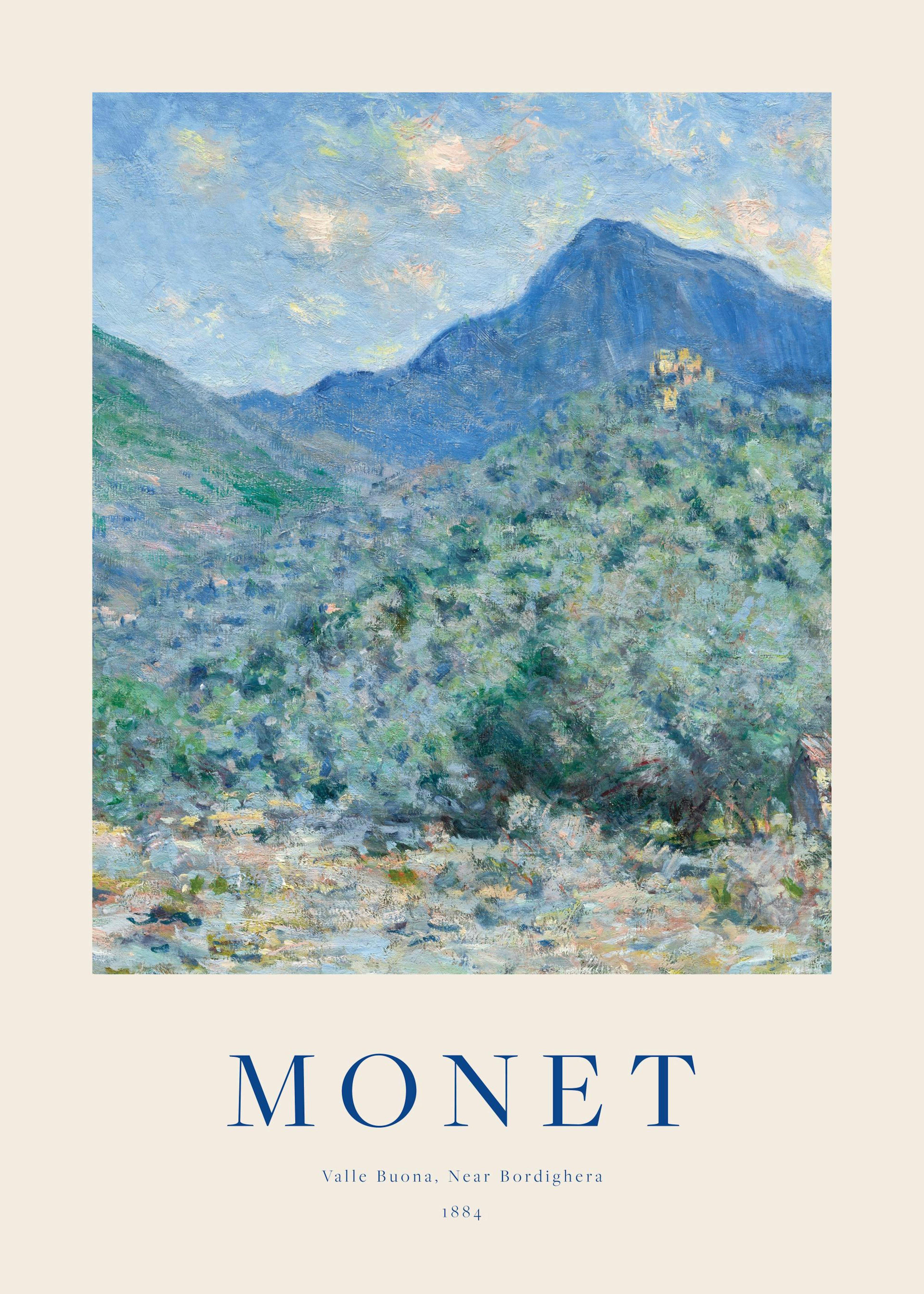 Monet - Valle Buona, Near Bordighera Print 0