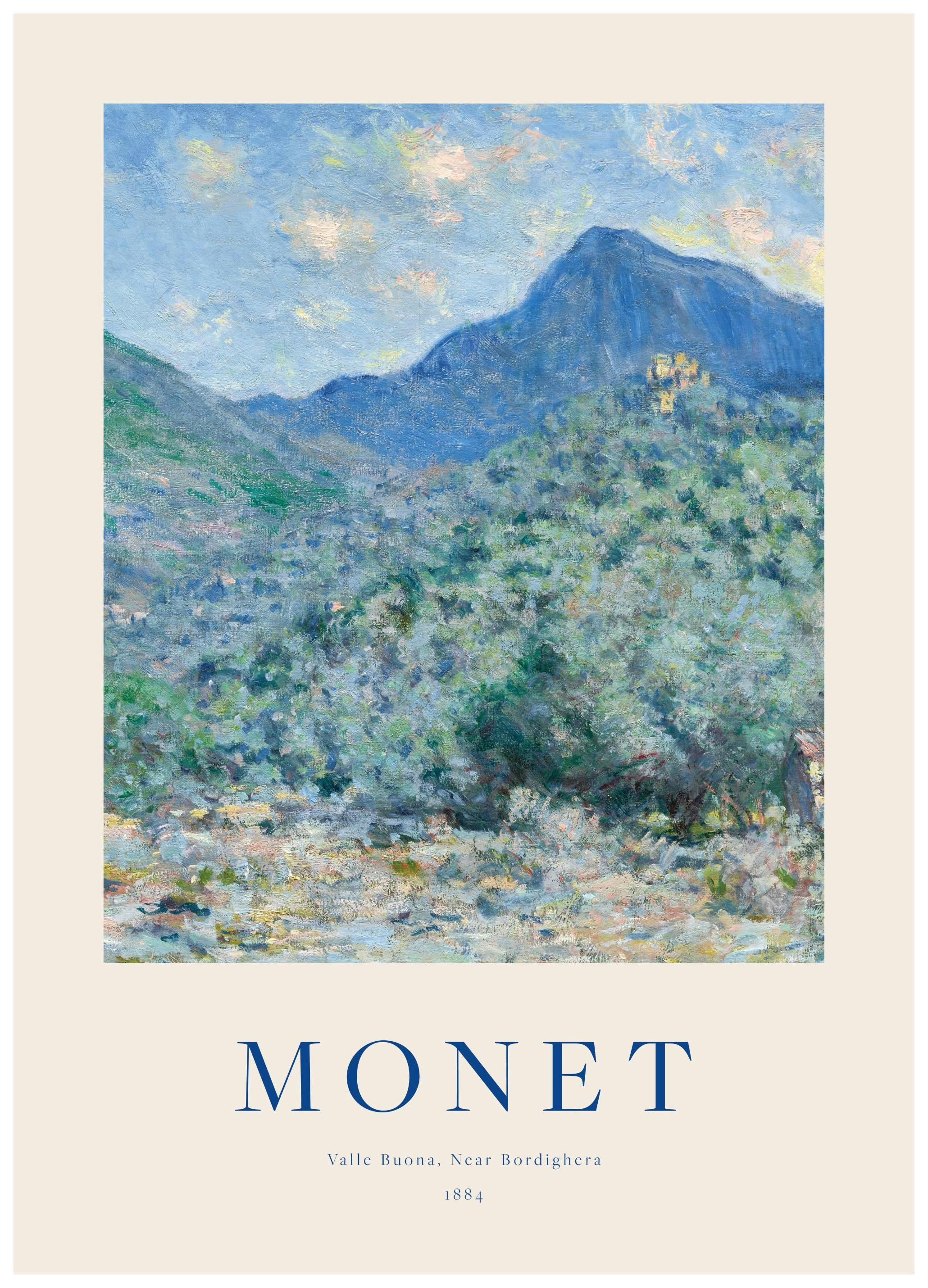 Monet - Valle Buona, Near Bordighera Poster (30x40 cm) - Monet Poster