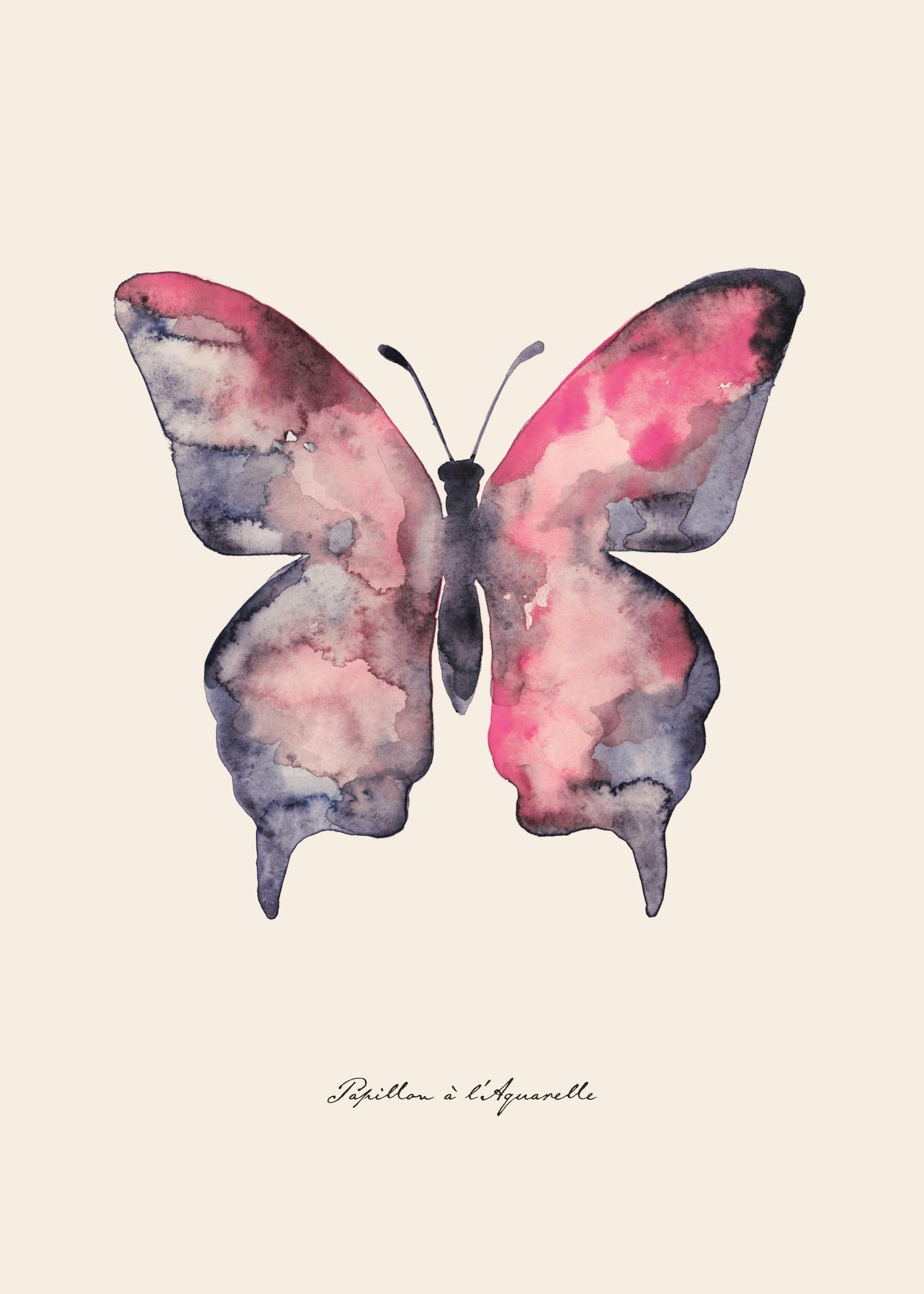 Papillon à l'Aquarelle Poster 0