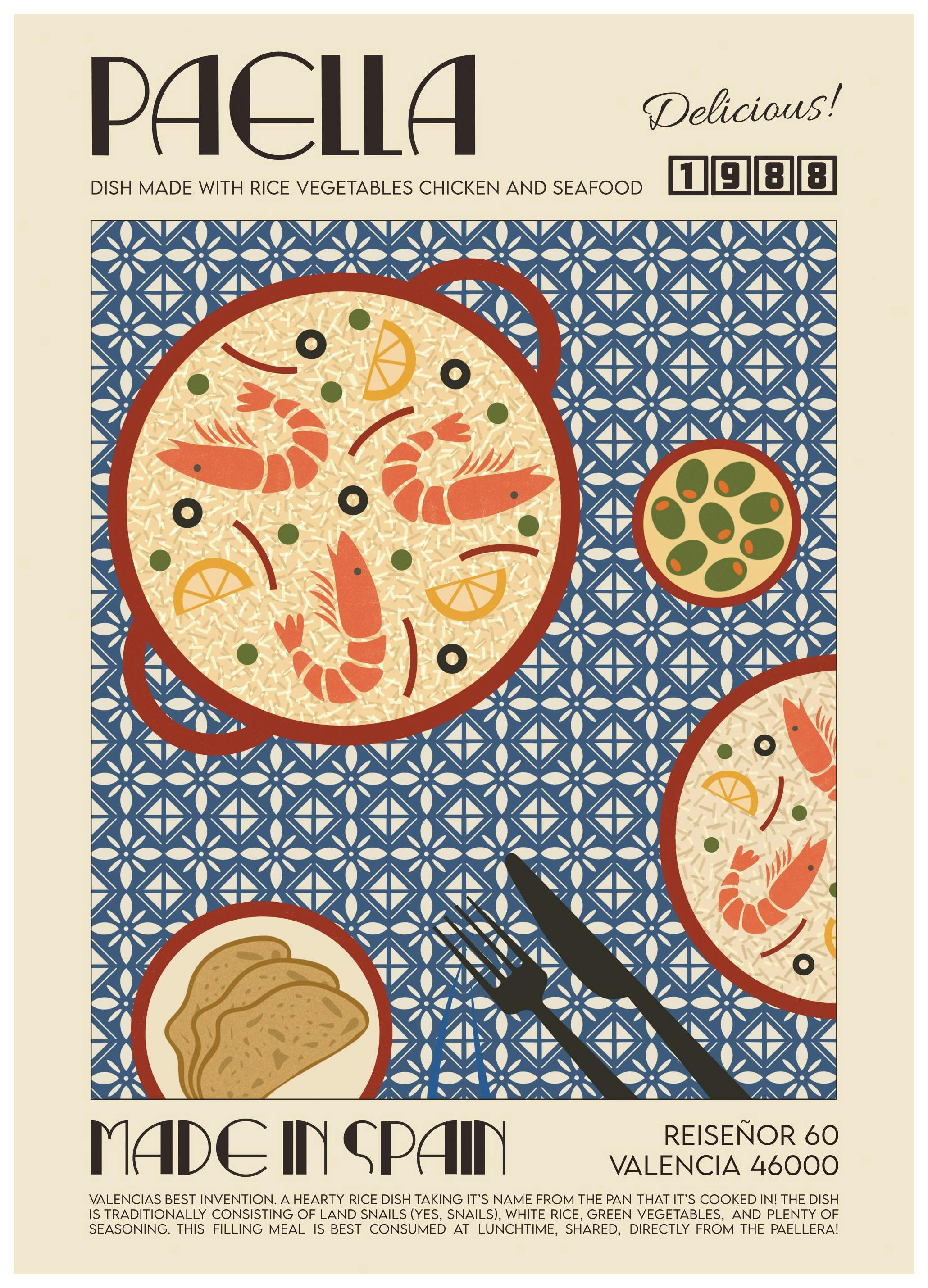 We made something nice - The Paella Poster (30x40 cm) - Poster