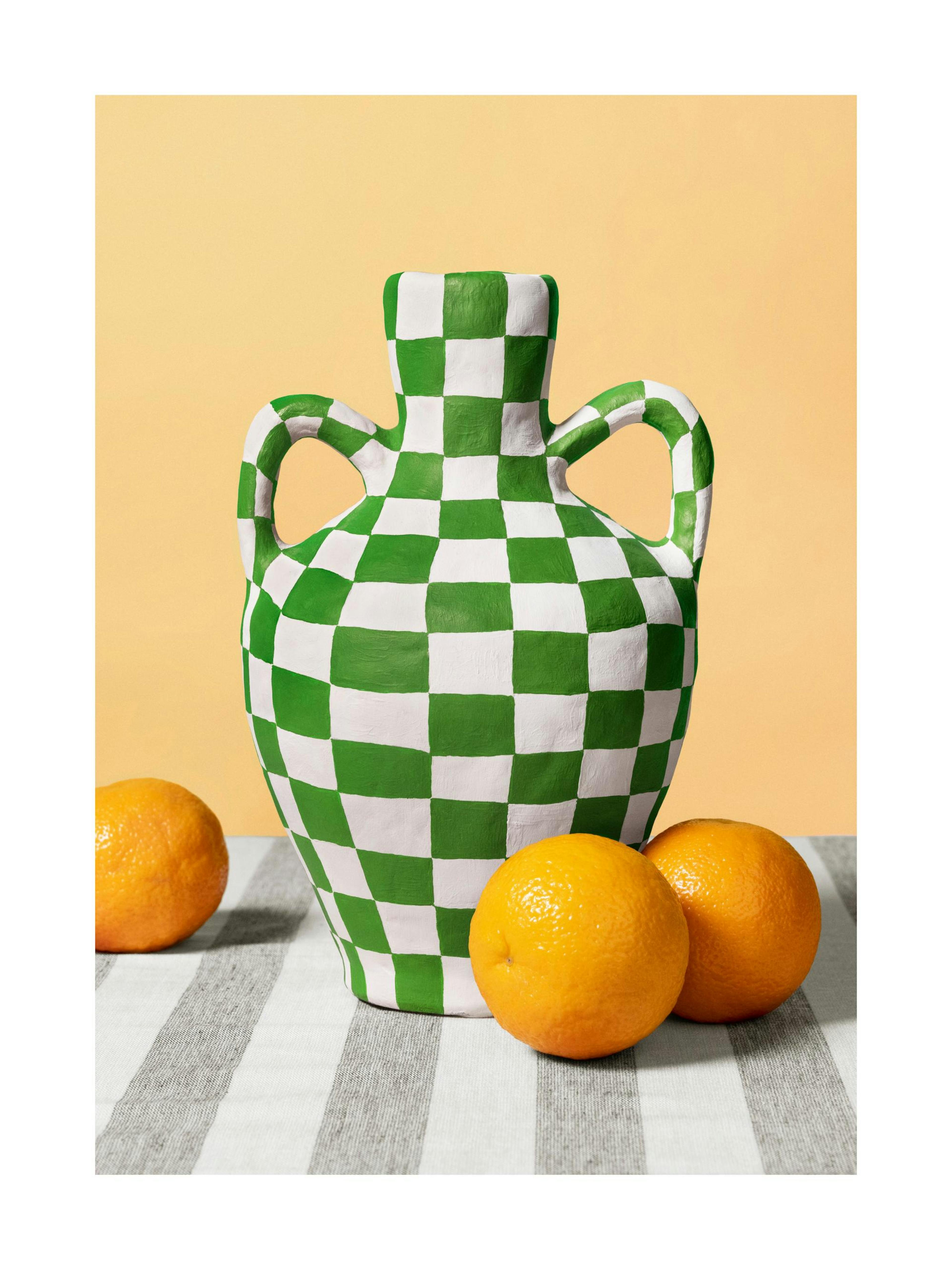 Vase and Oranges Print