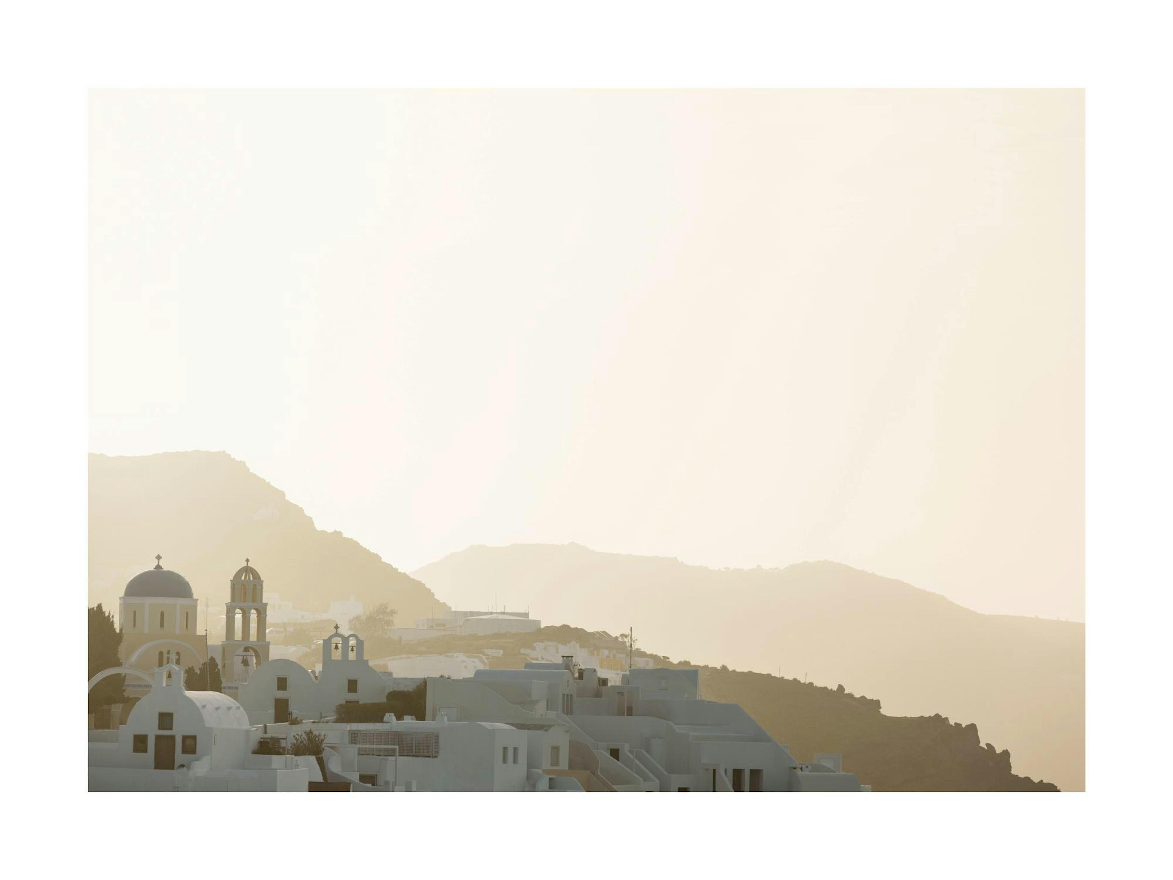 Oia Morning Breeze Poster