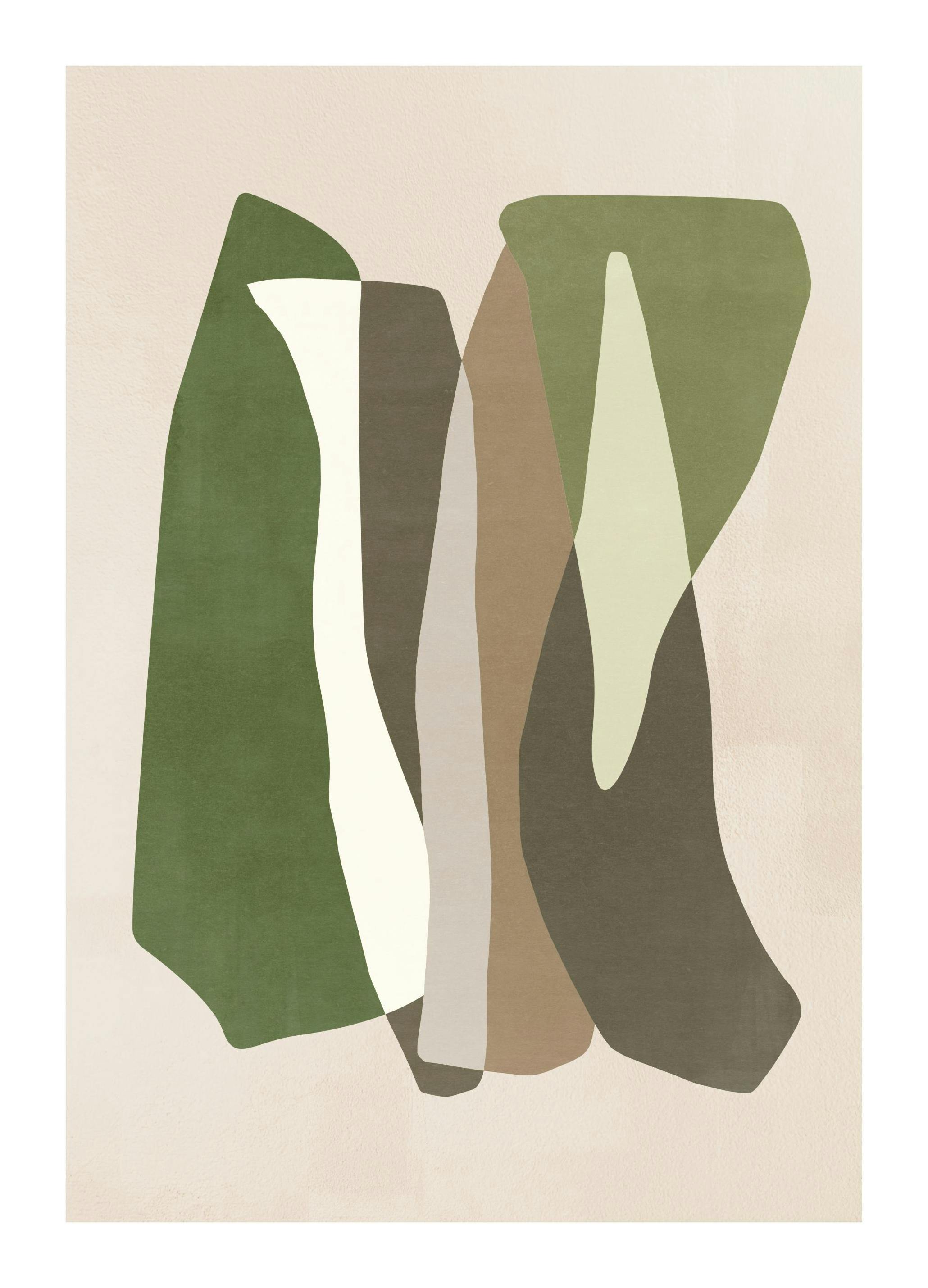 Green Graphic Forms No2 Plakat (21x30 cm)