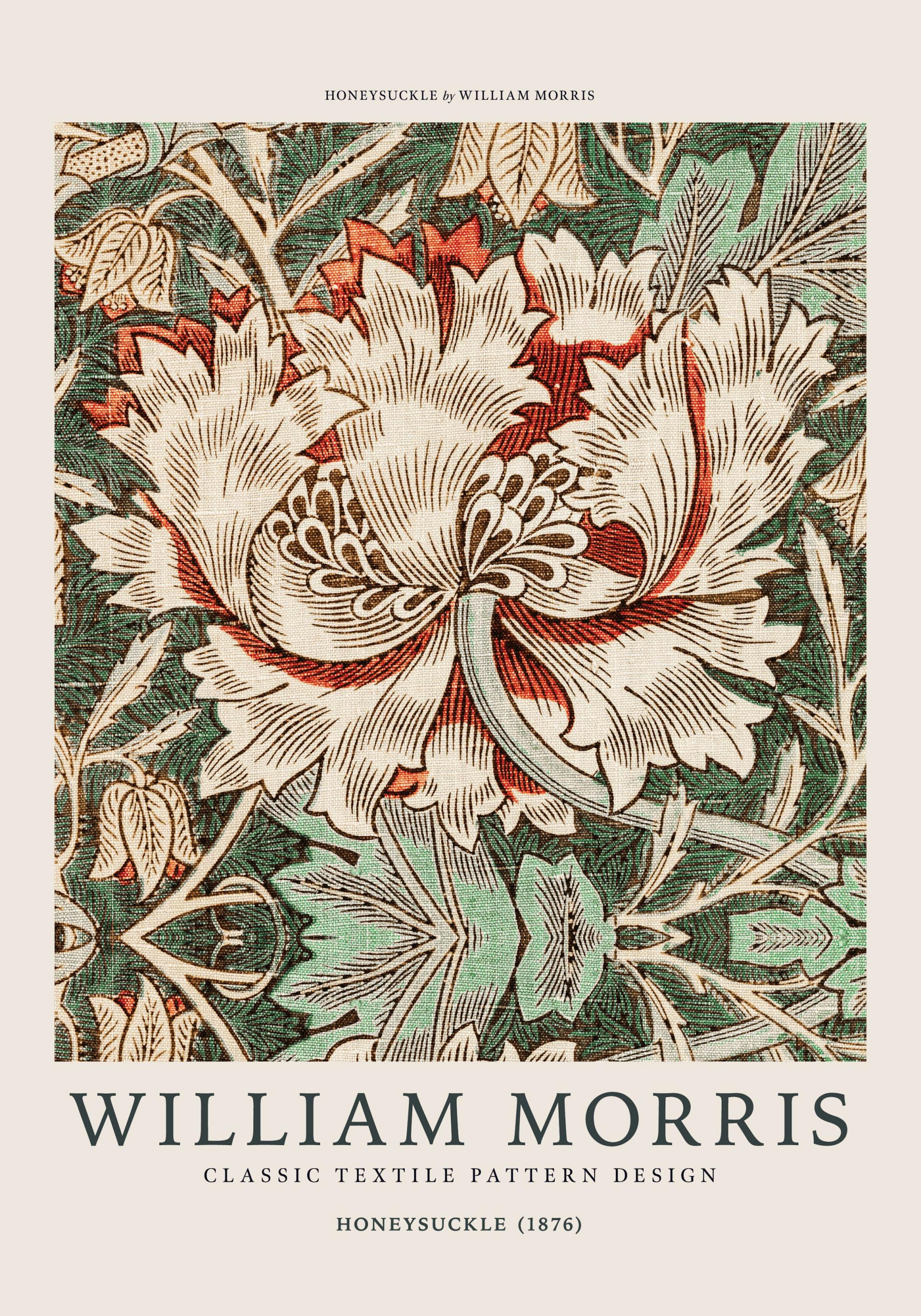 William Morris - Honeysuckle Poster