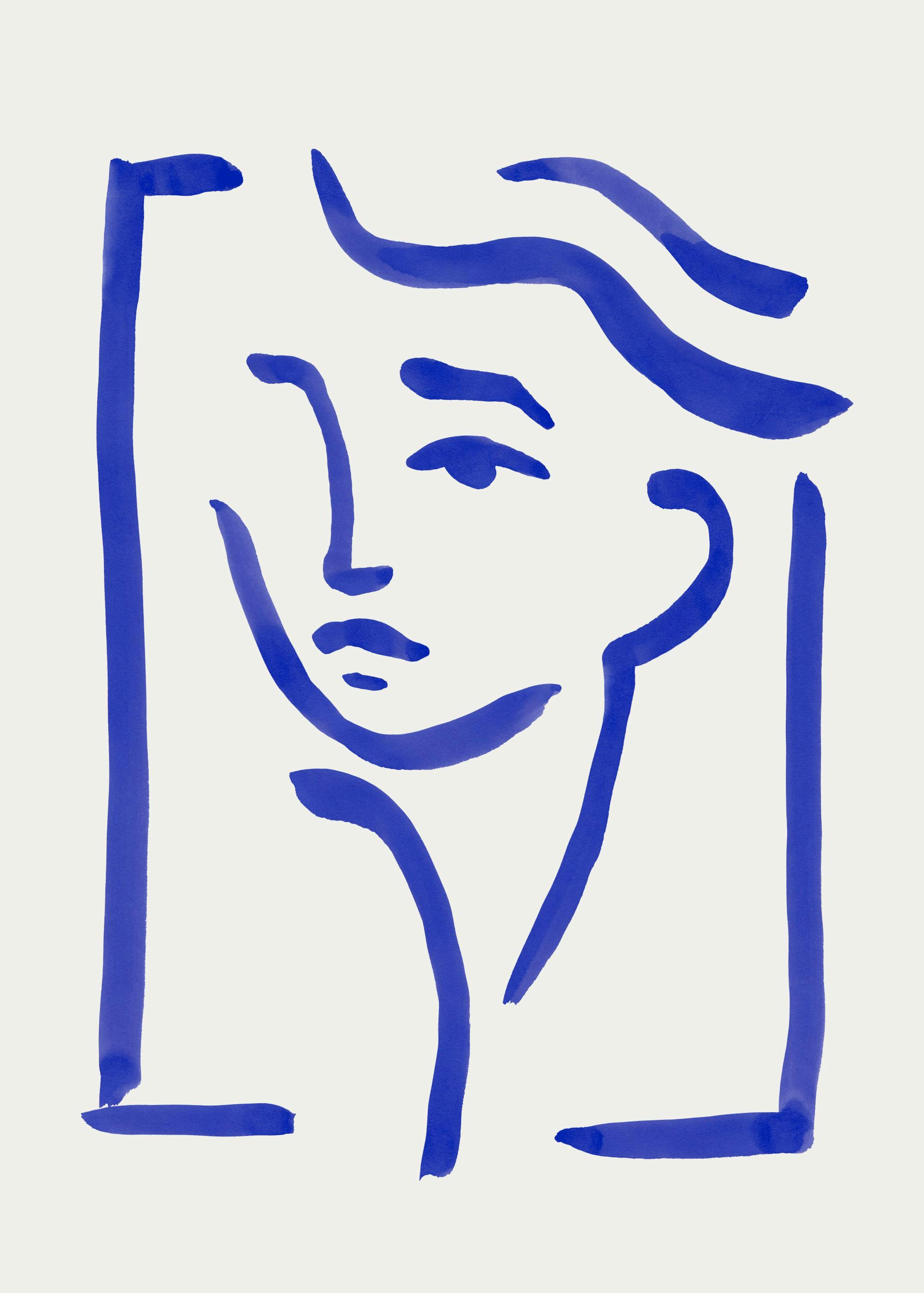 Portrait in Blue Print 0