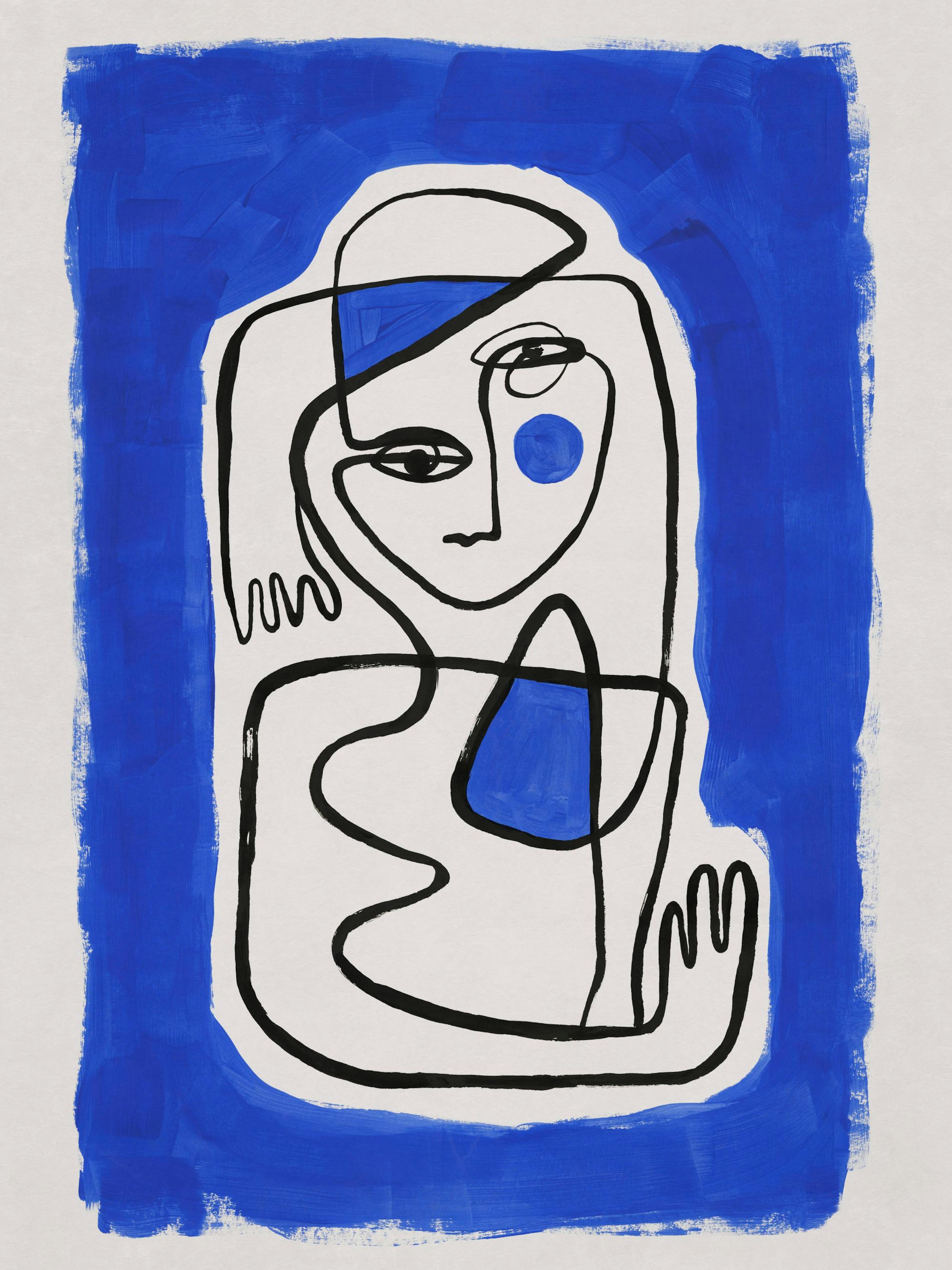 Pose in Blue Plagát