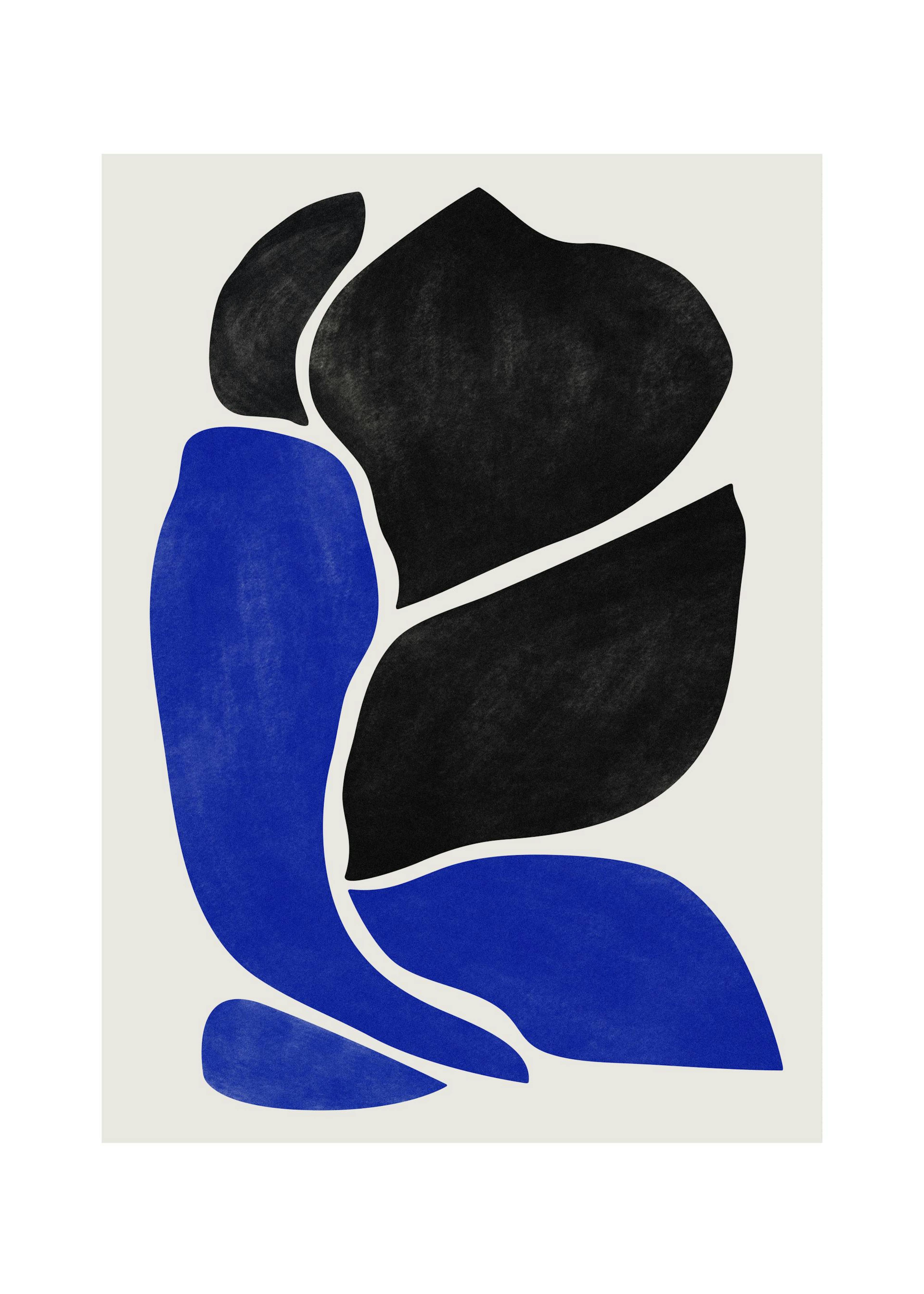 Black and Blue Shapes Affiche 0