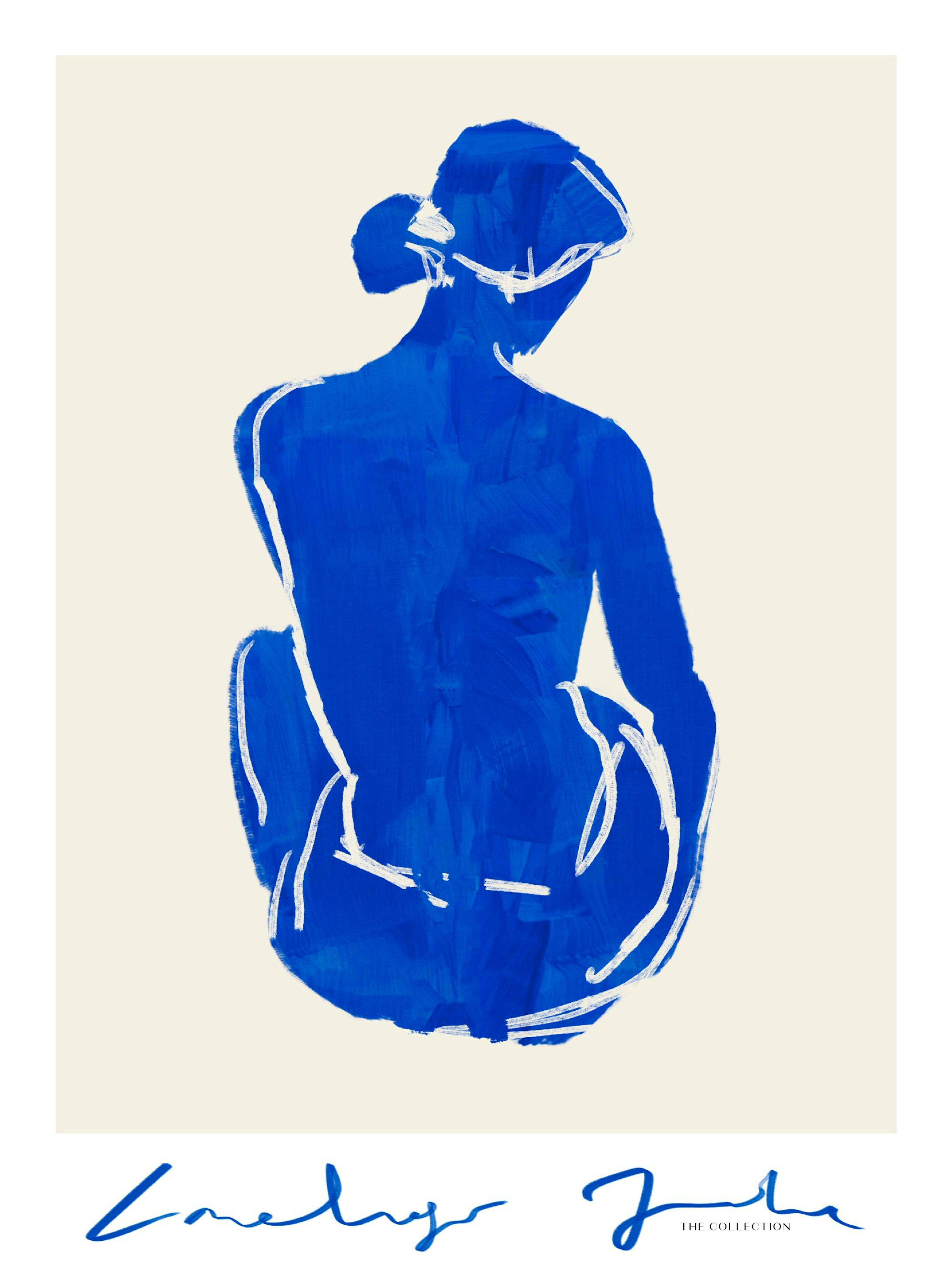 Blue Portrait No2 Print