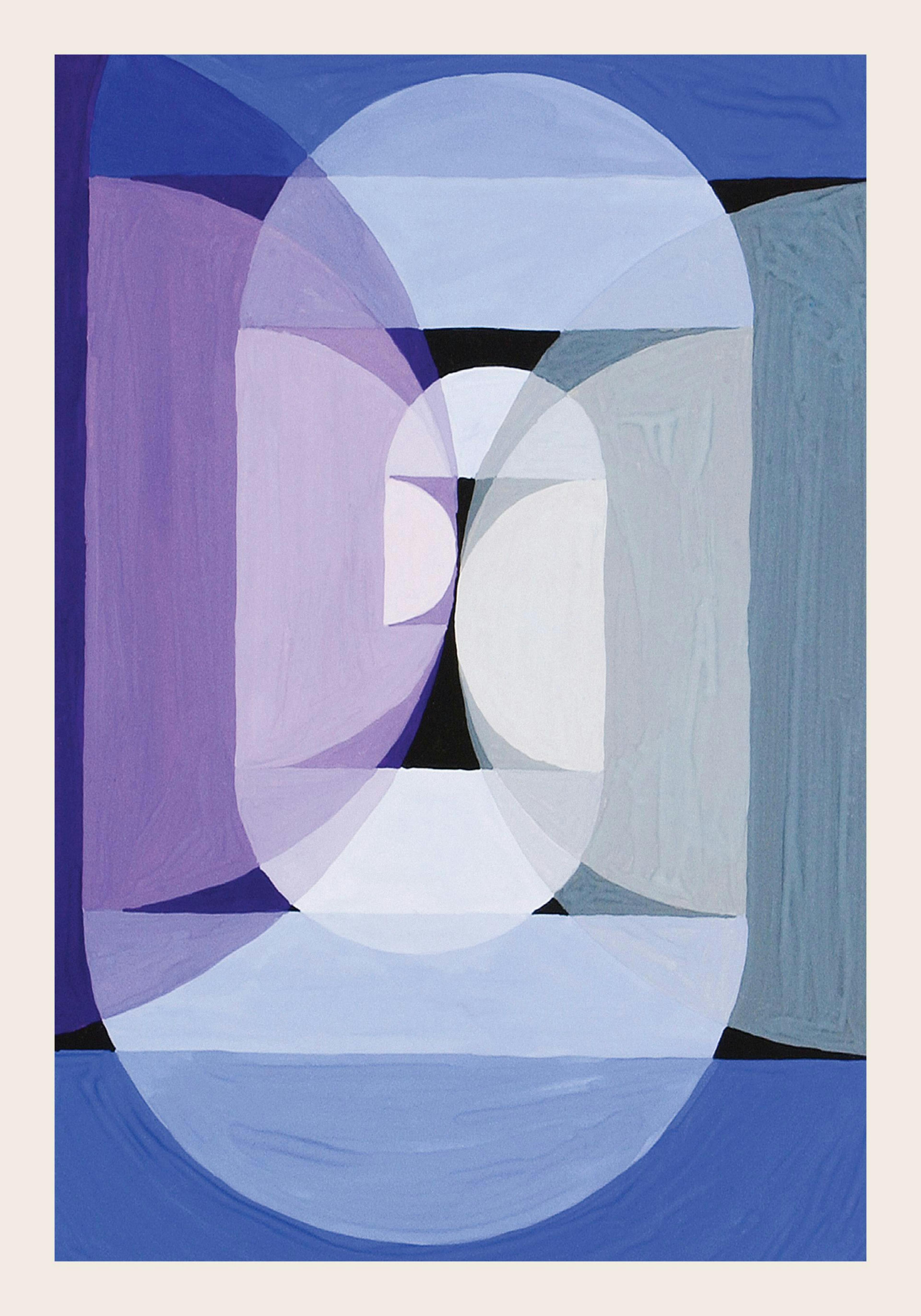 Joseph Schillinger - Blue Gray Violet Wheel Poster