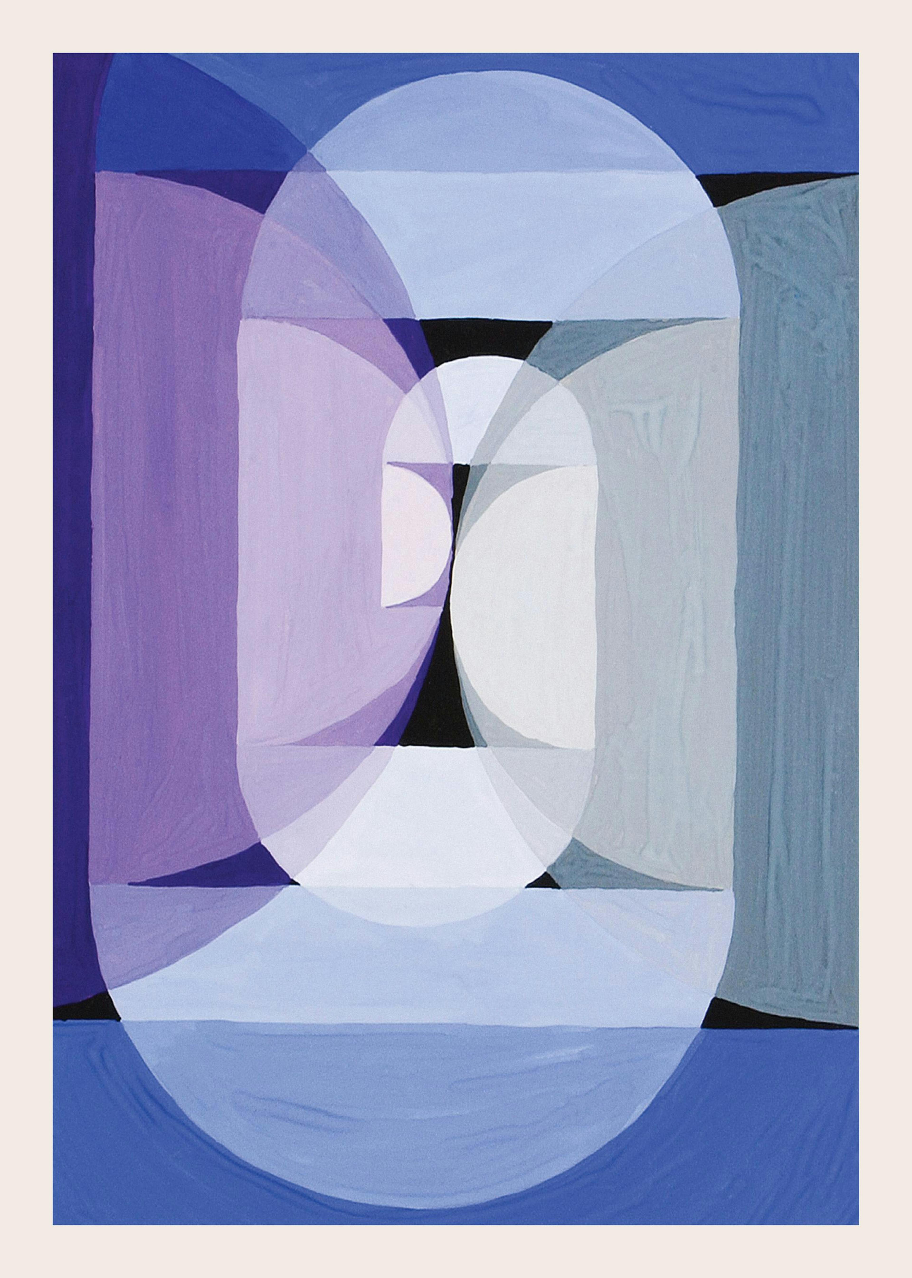 Joseph Schillinger - Blue Gray Violet Wheel Poster 0