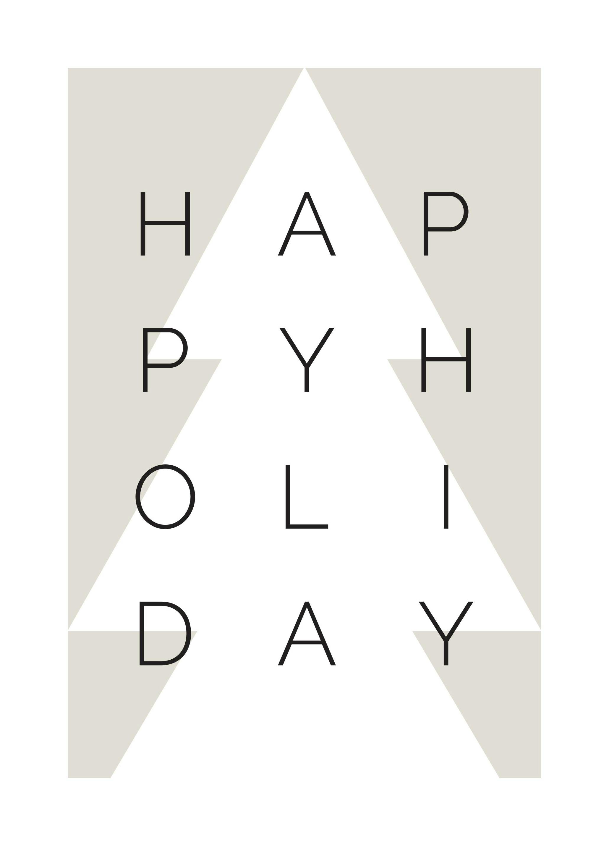 Happy Holiday Print (50x70 cm)