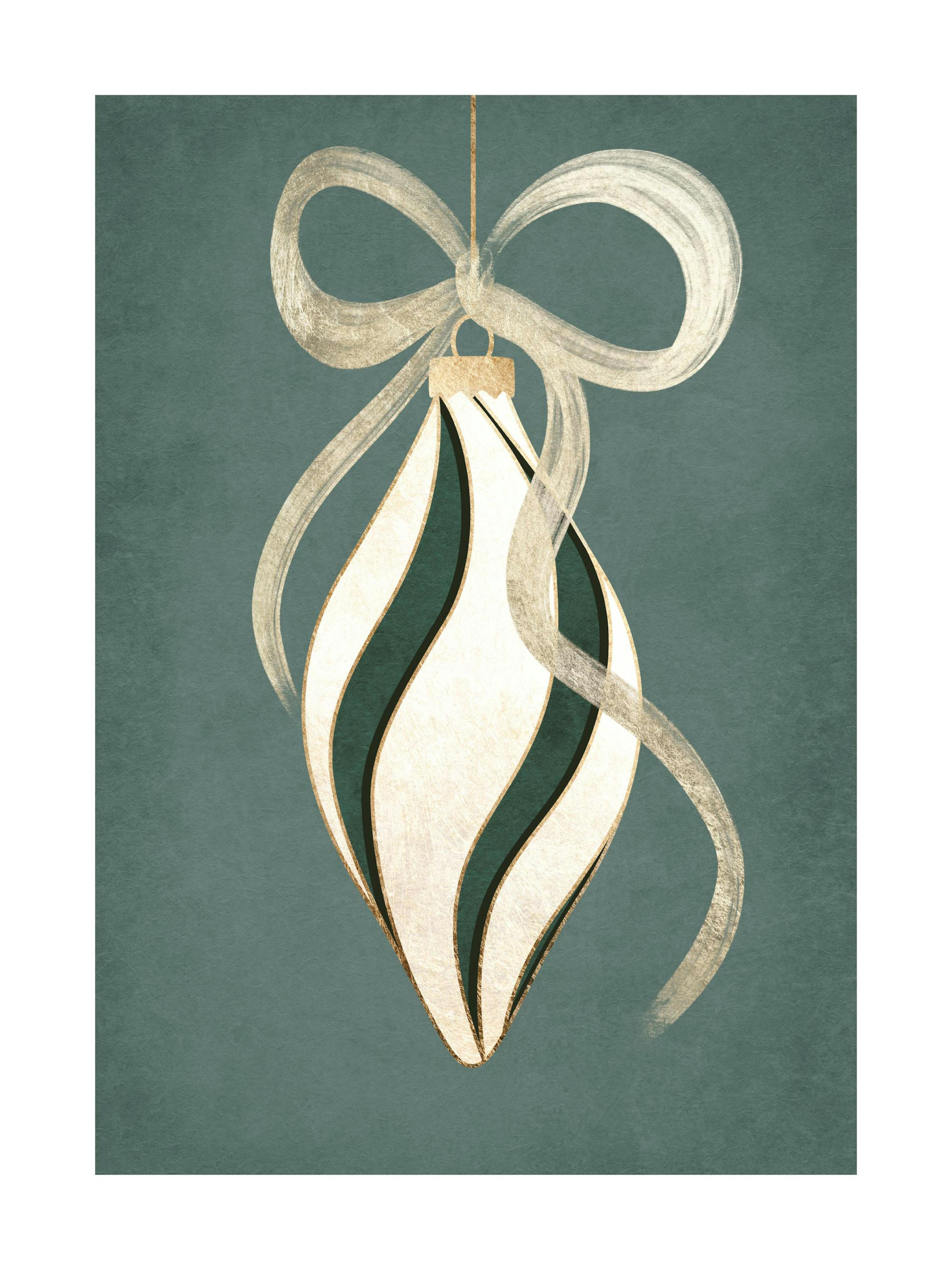 Bauble in Green Print 0
