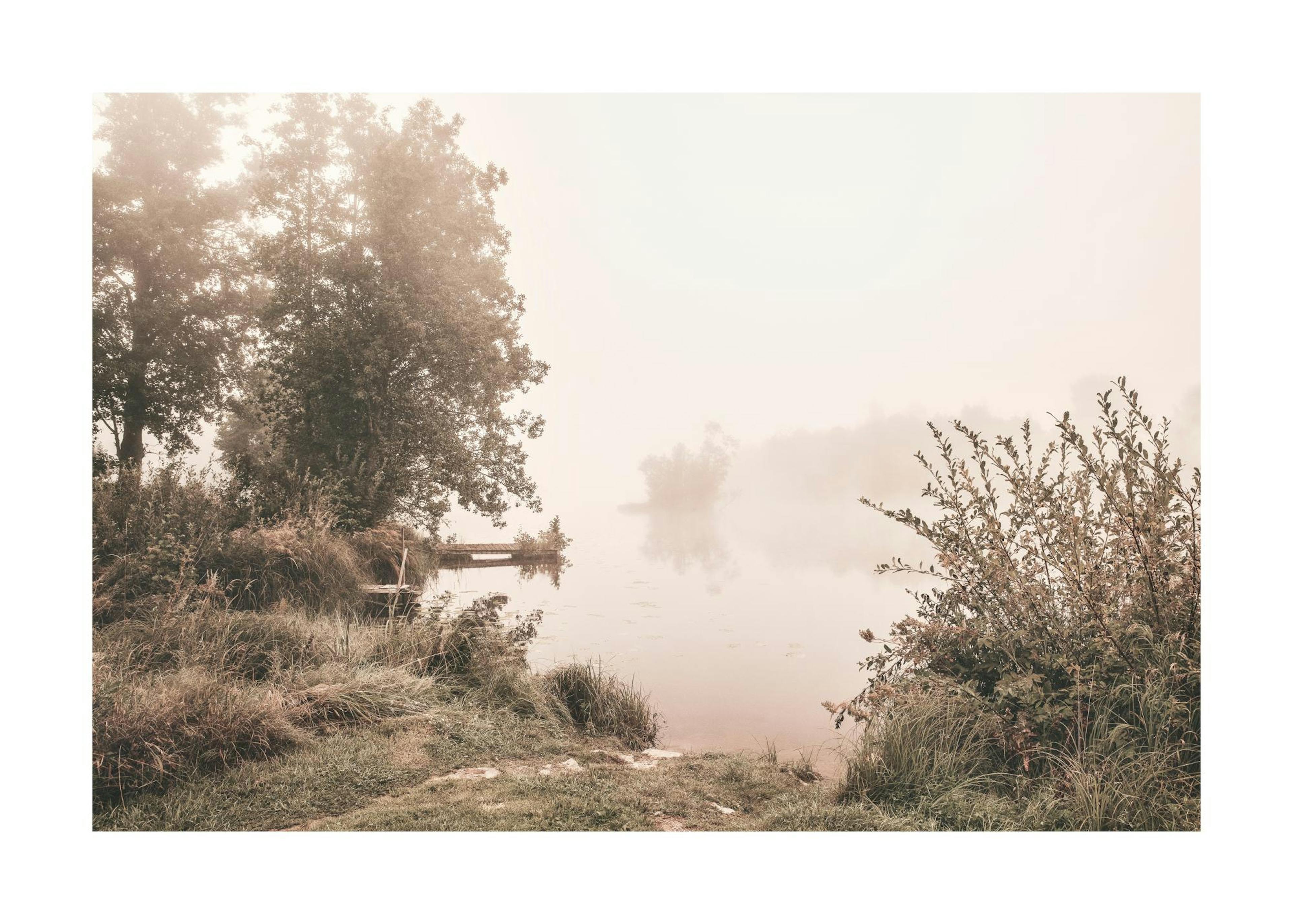 Misty Morning Lake Print 0