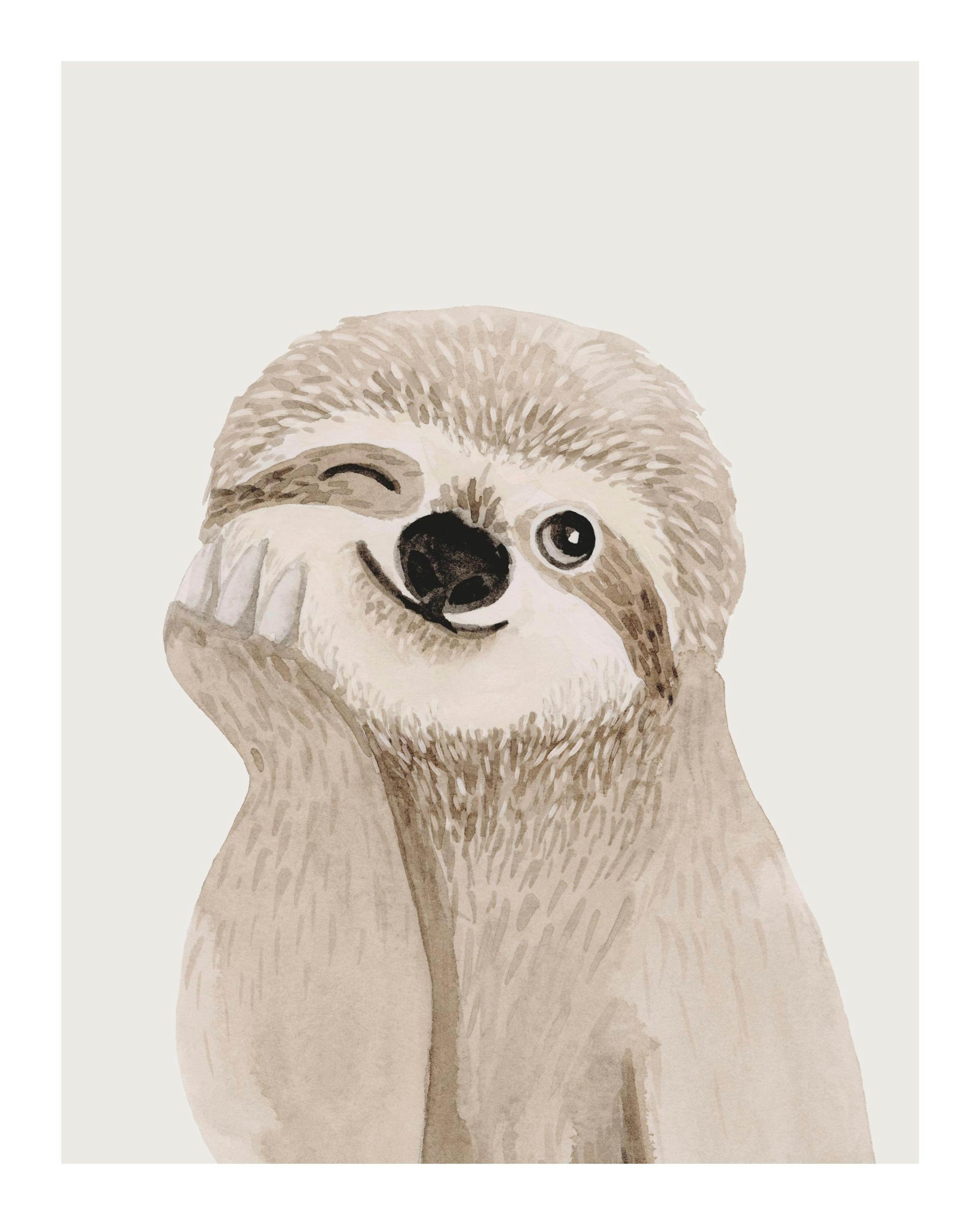 Cheeky Sloth Poster
