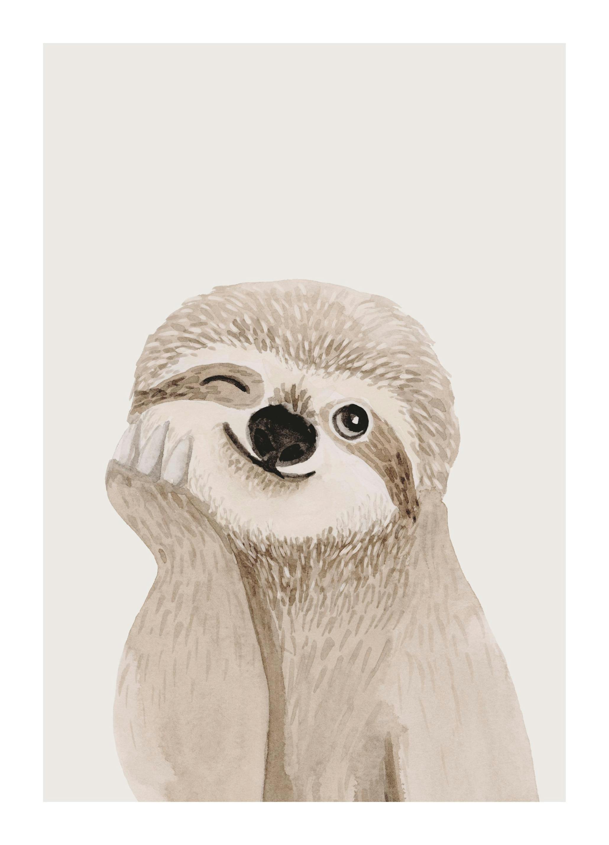 Cheeky Sloth Poster (40x50 cm)-Poster