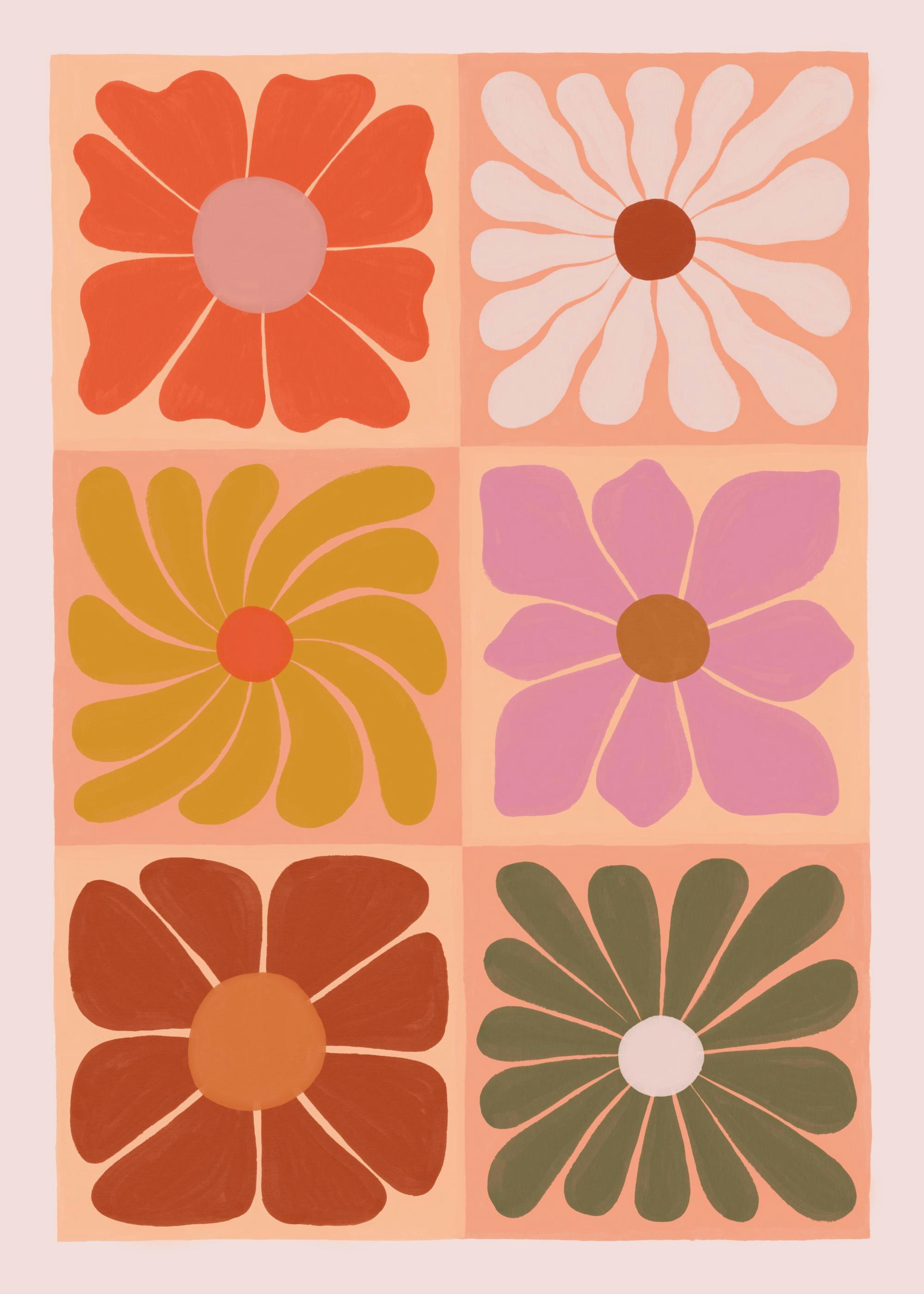 Flower Grid Poster Poster 0
