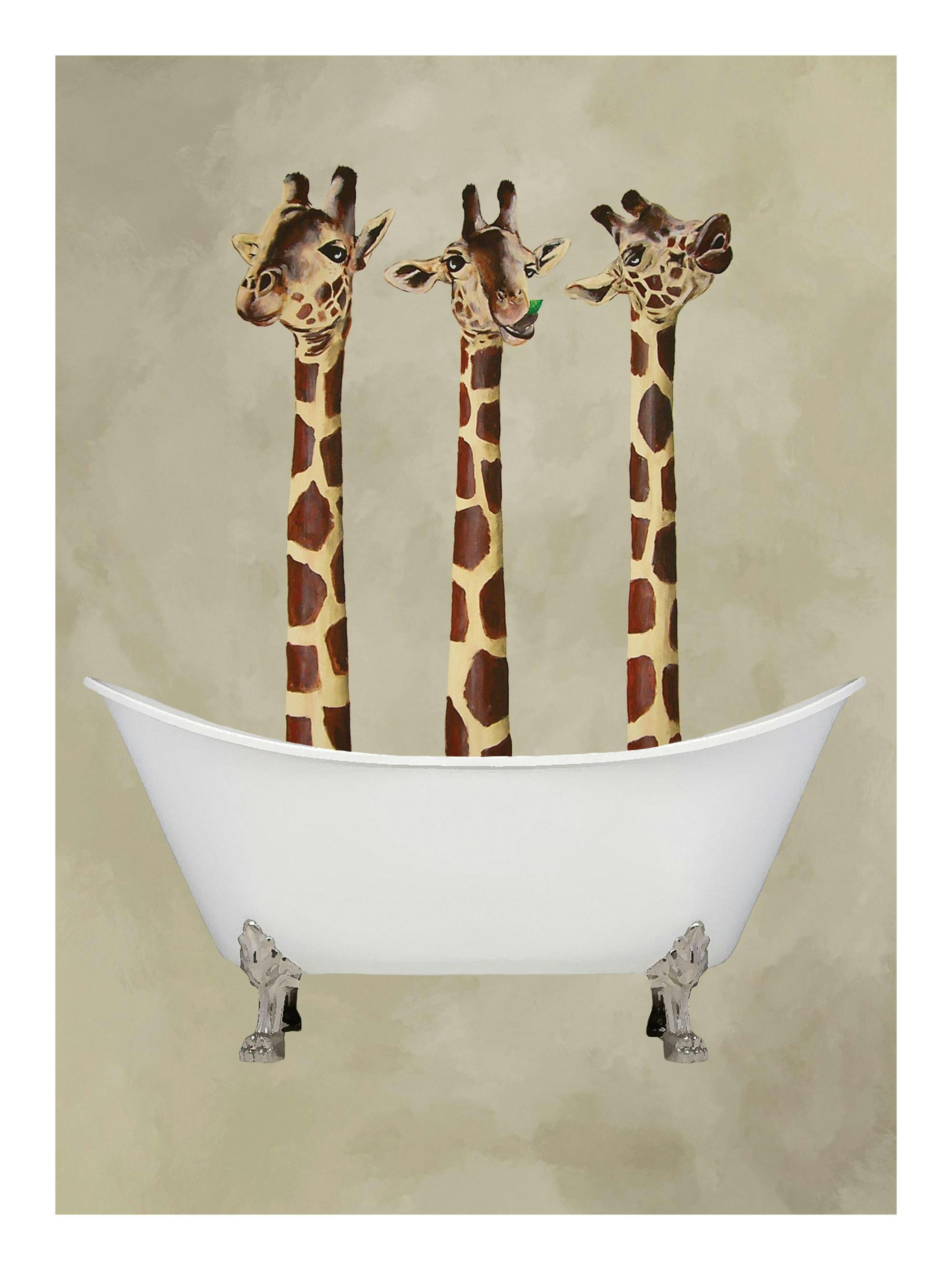 Coco De Paris - Giraffes in Bathtub Print
