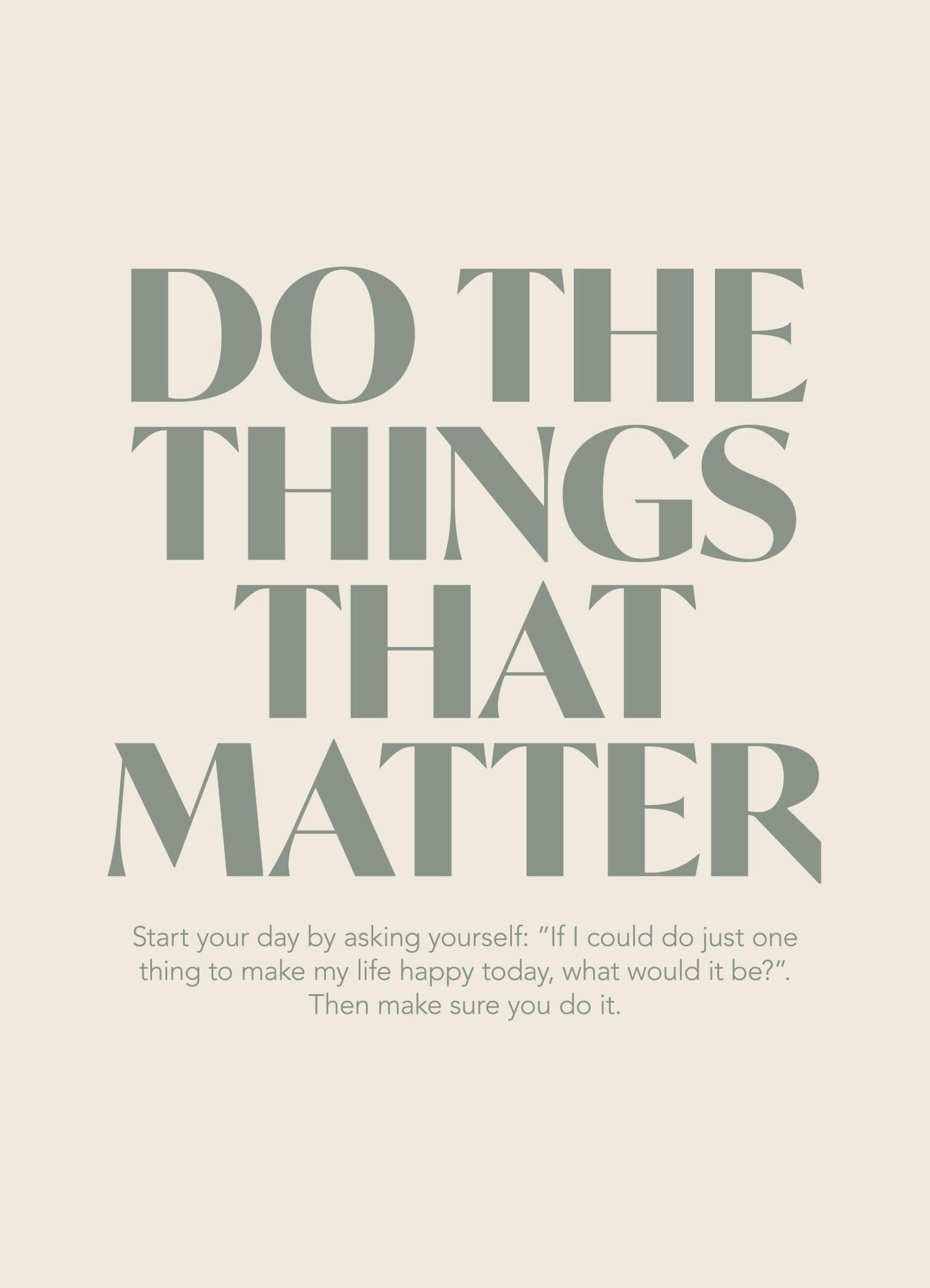 Things That Matter Poster