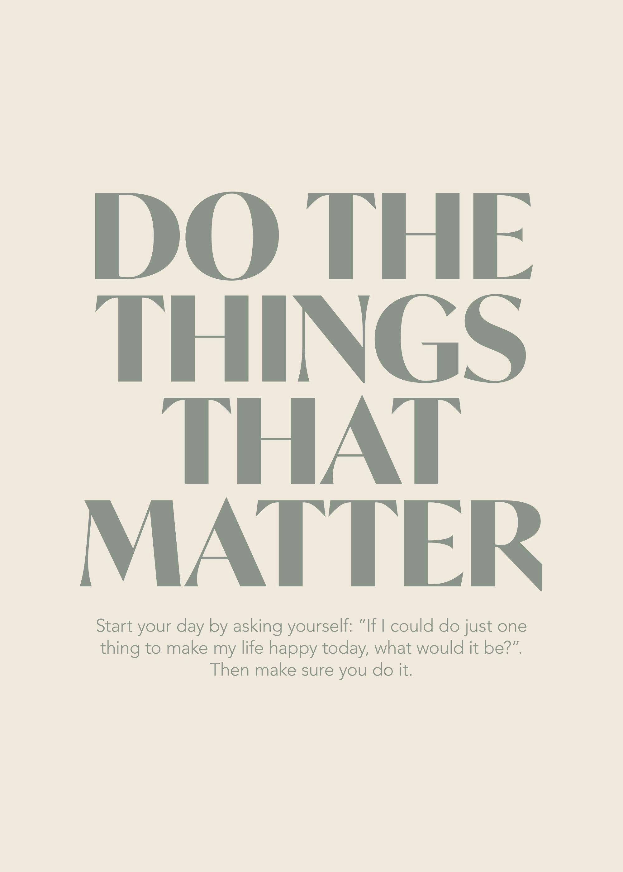 Things That Matter Poster 0