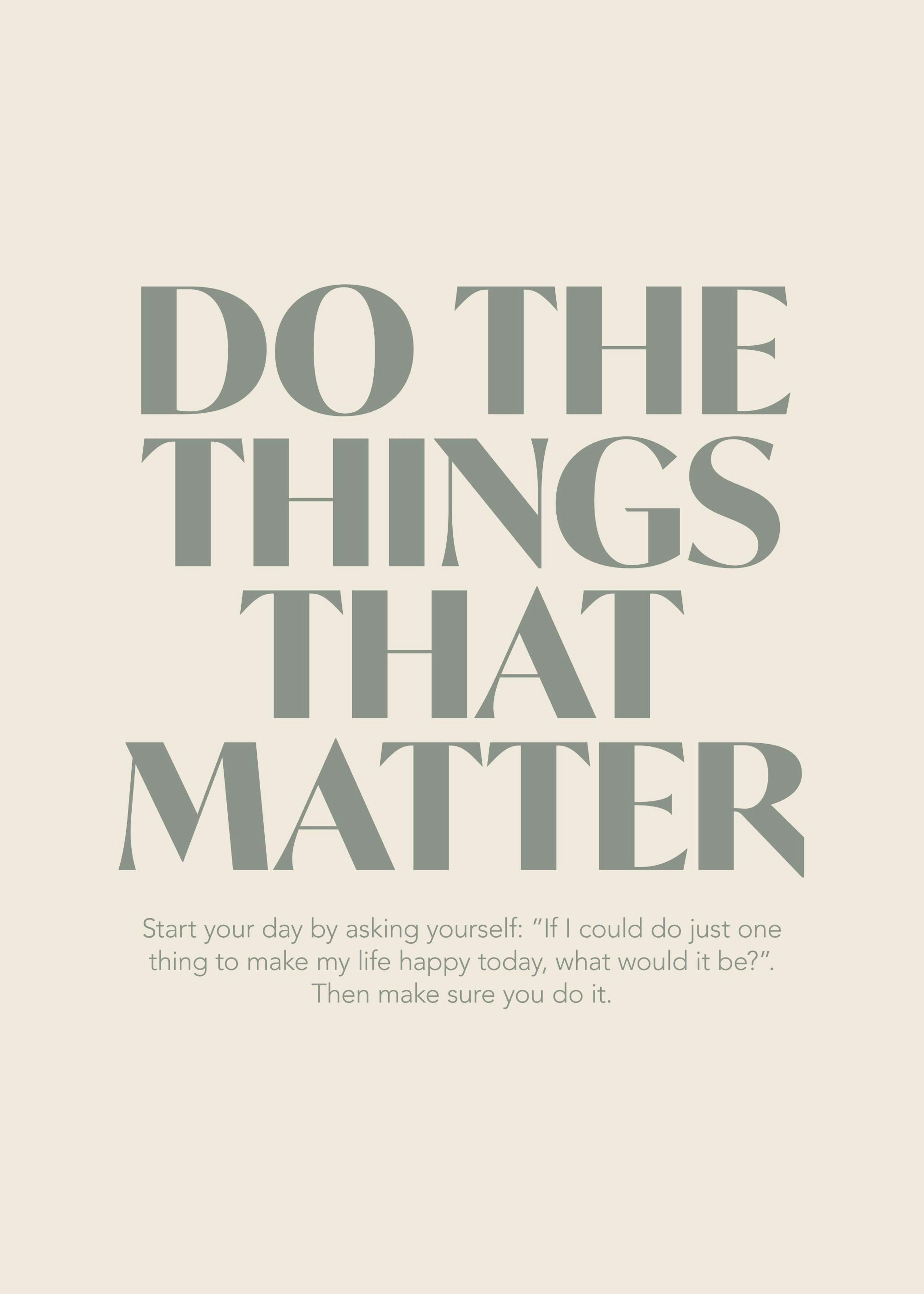 Things That Matter Poster 0